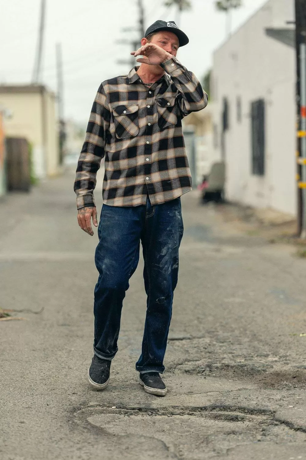 Brixton Bowery - Flanella Bottoni Manica Lunga Edizione 20º Anniversario | Camicie Casual Autunno/Inverno