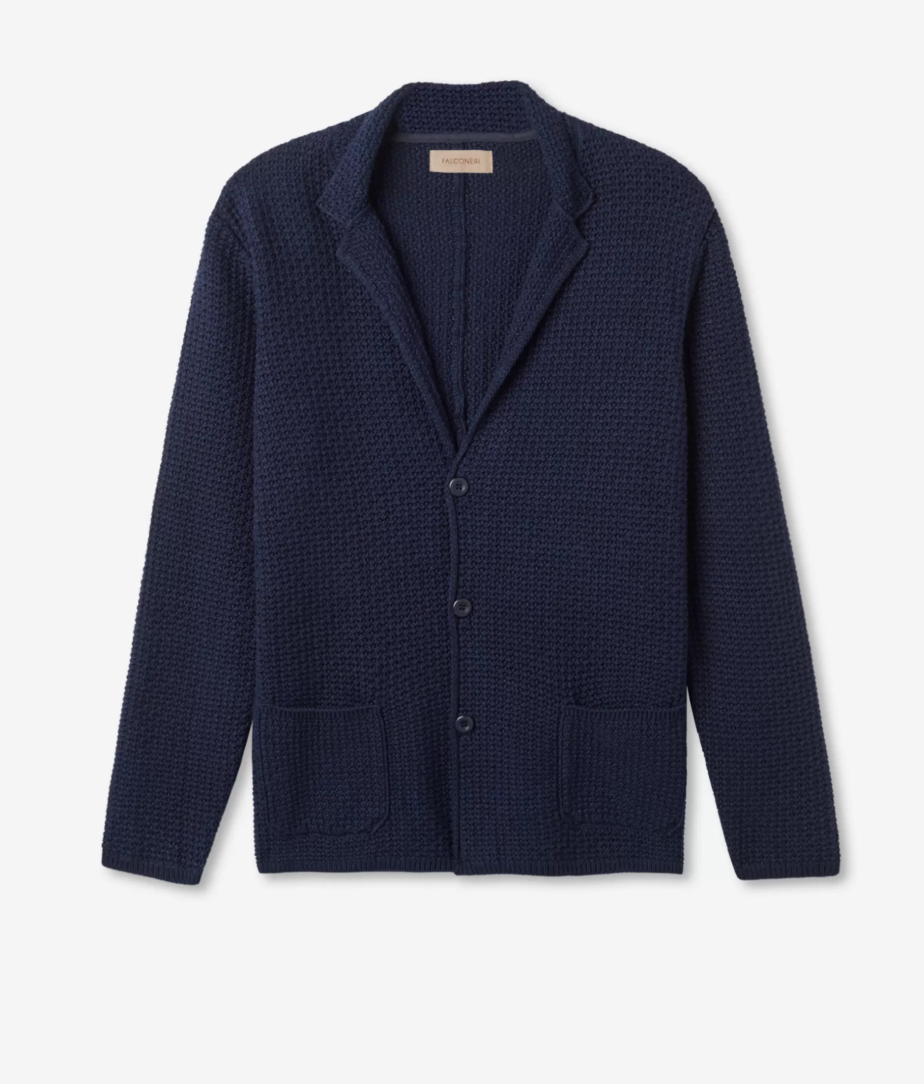 Falconeri Giacchetta in Maglia Basket Blu - Modello 8019 | Outlet Primavera