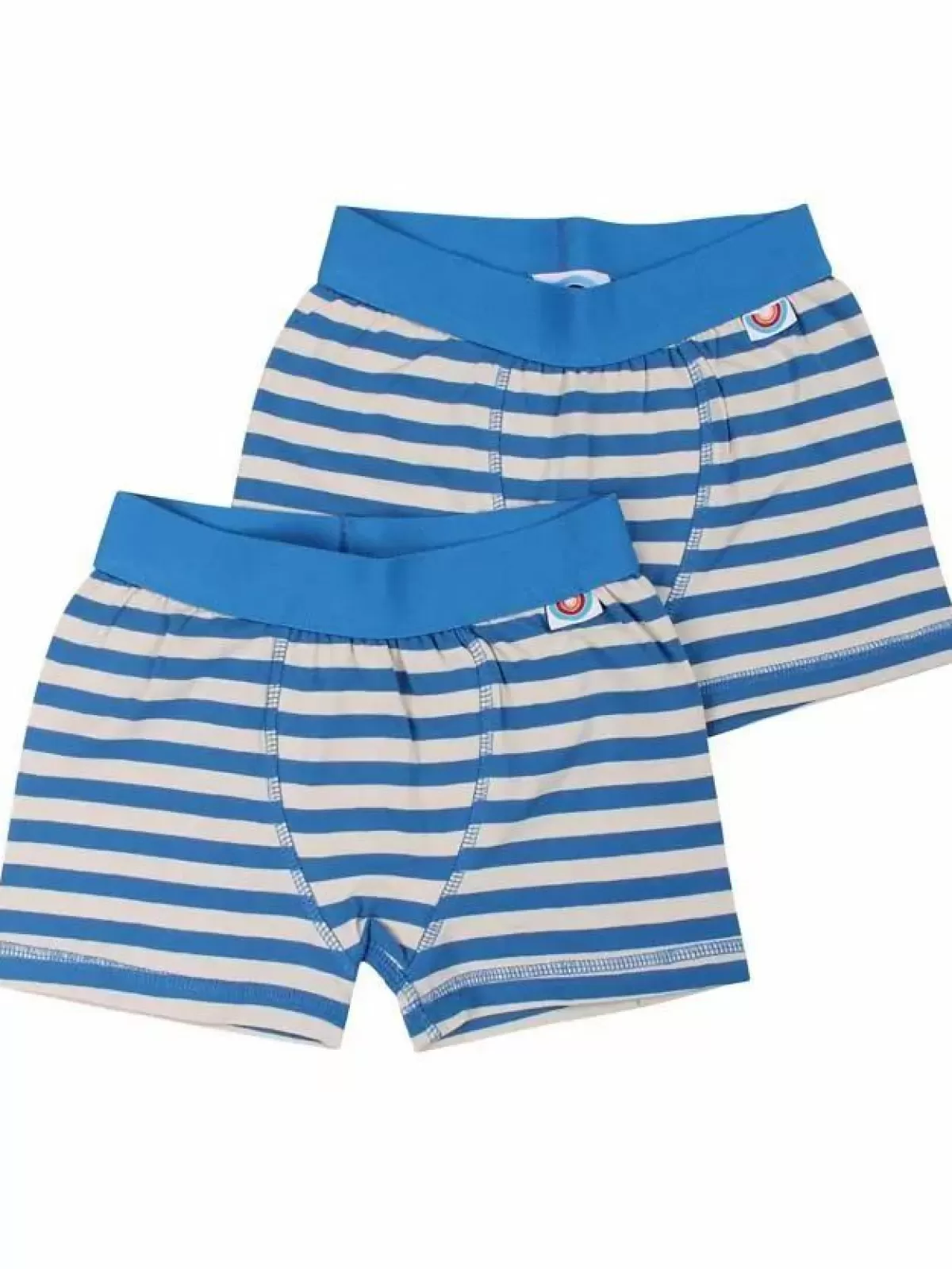 Børn Danefæ Bifrost - Slip Bambini 2 Pezzi in Tinta Unita, Blu Antico con Inserti Grigio Cenere - Intimo Confortevole con Design Classico per Ragazzi