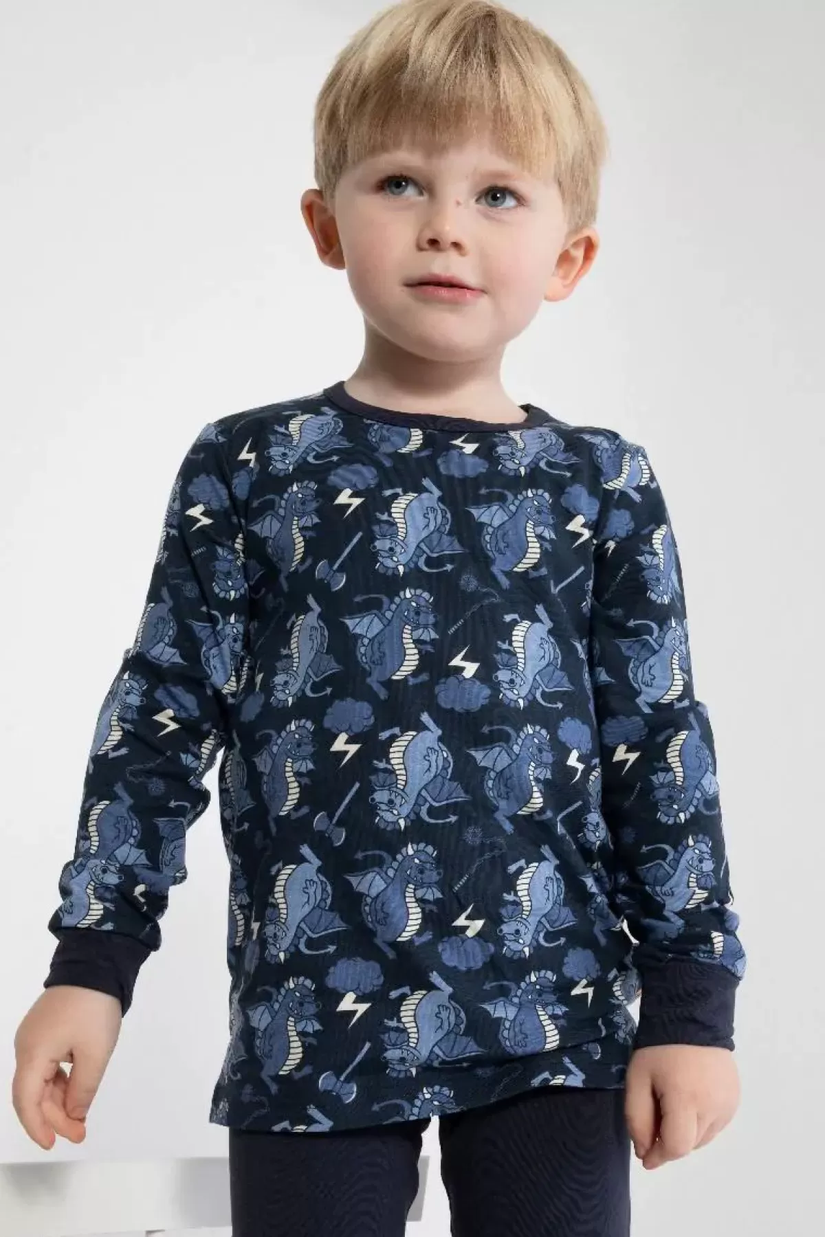 Pigiamino Notte Bambini Danefæ Bifrost - Fantasy con Dragoni in Sfumature Blu