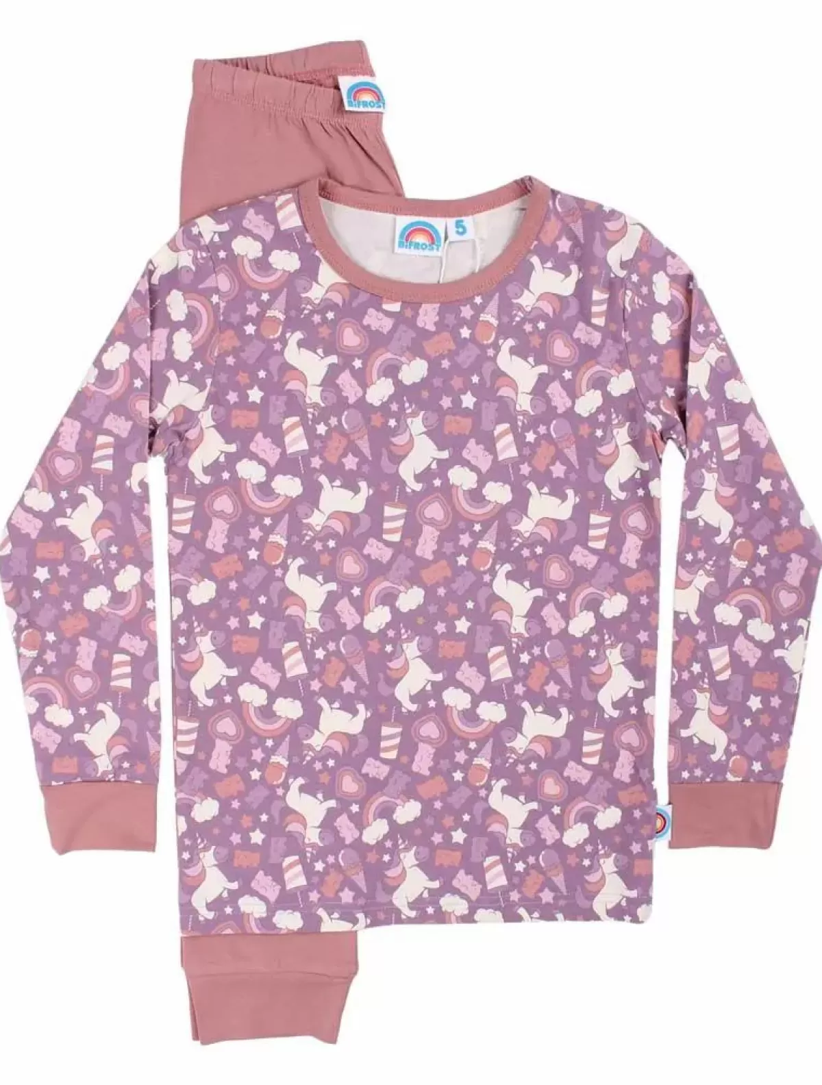 Børn Danefæ Bifrost - Pigiama Notte Stile Vintage con Motivo Rosa Antico e Tocco Caramello Dolce