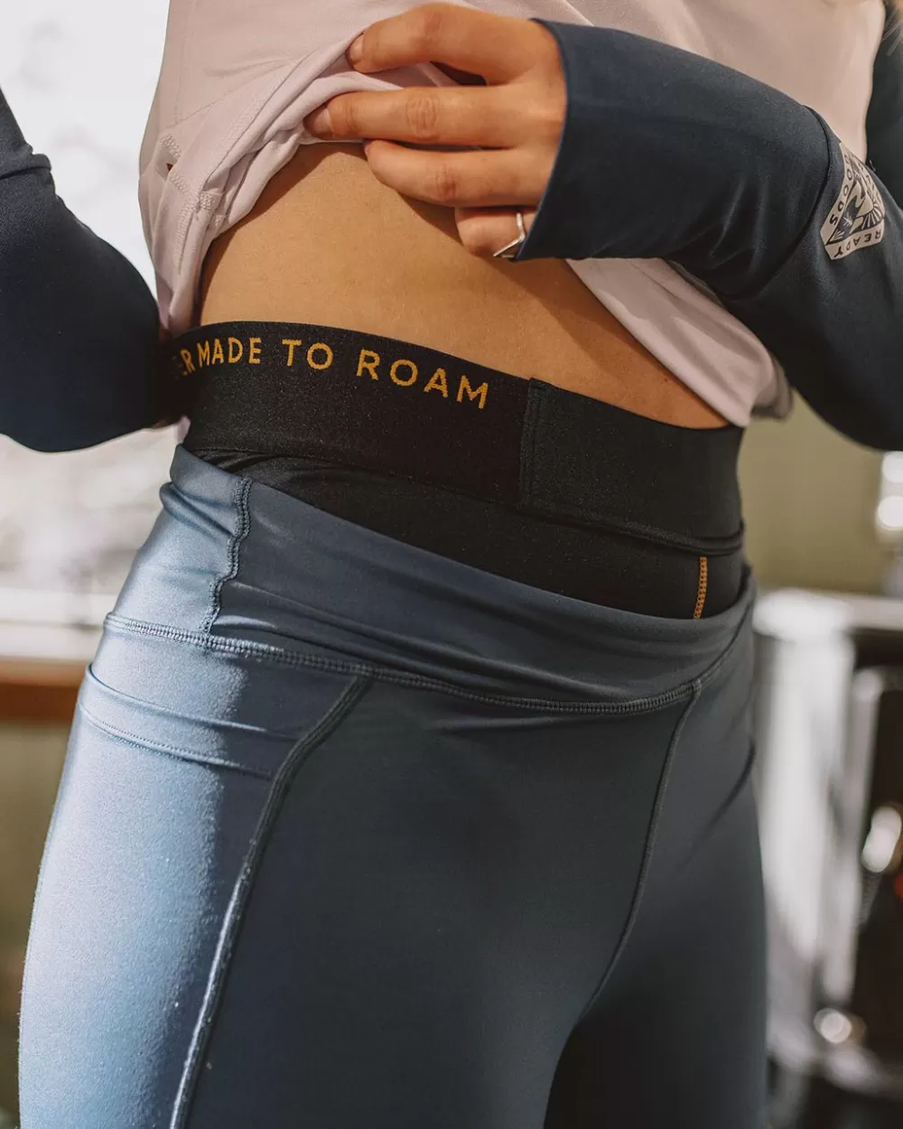 Calzini Termici Floreali Riciclati per Donna - Leggings Strato Base Confortevoli con Tecnologia Green