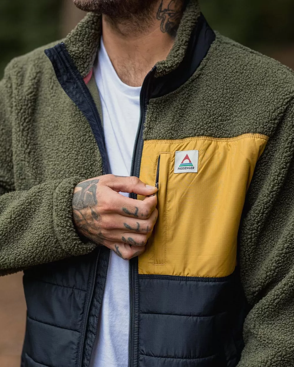Floris van Bommel Giacca Born Explorer - Fodera Termica in Pile Riciclato con Rivestimento Sherpa Ultra-Morbido