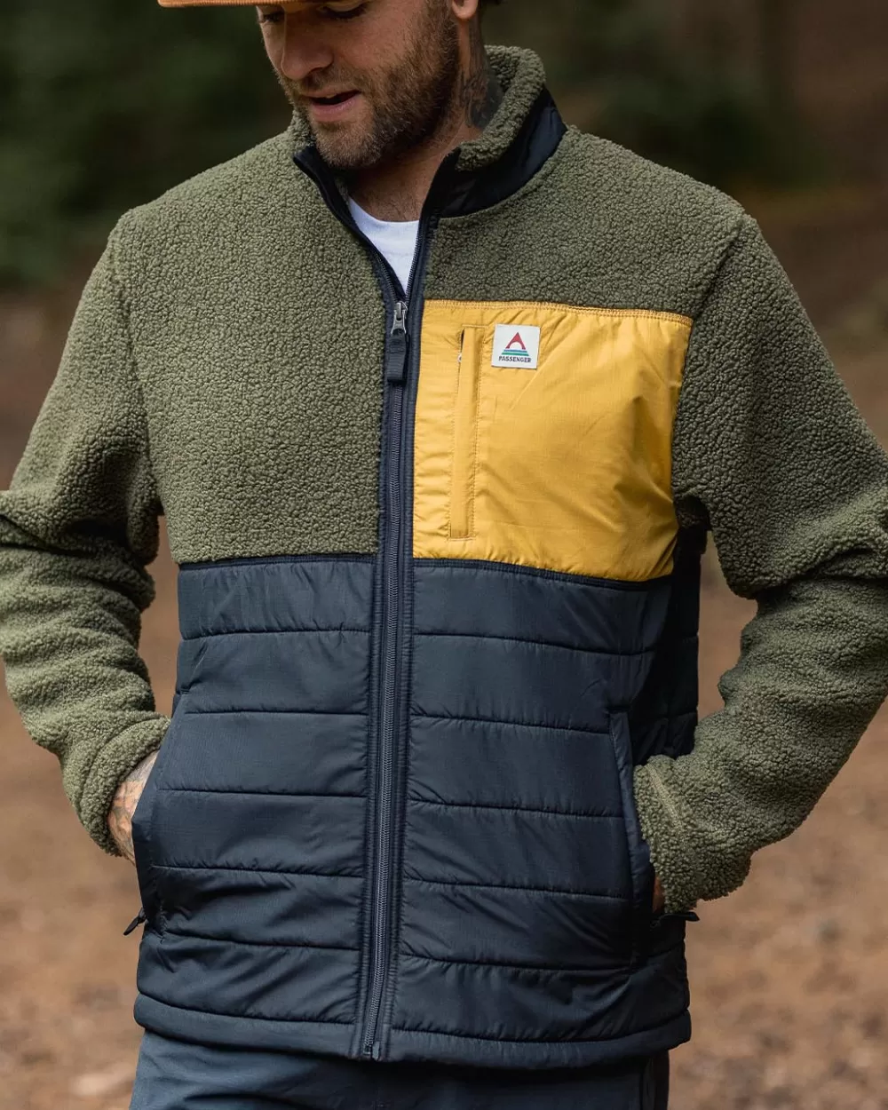 Floris van Bommel Giacca Born Explorer - Fodera Termica in Pile Riciclato con Rivestimento Sherpa Ultra-Morbido