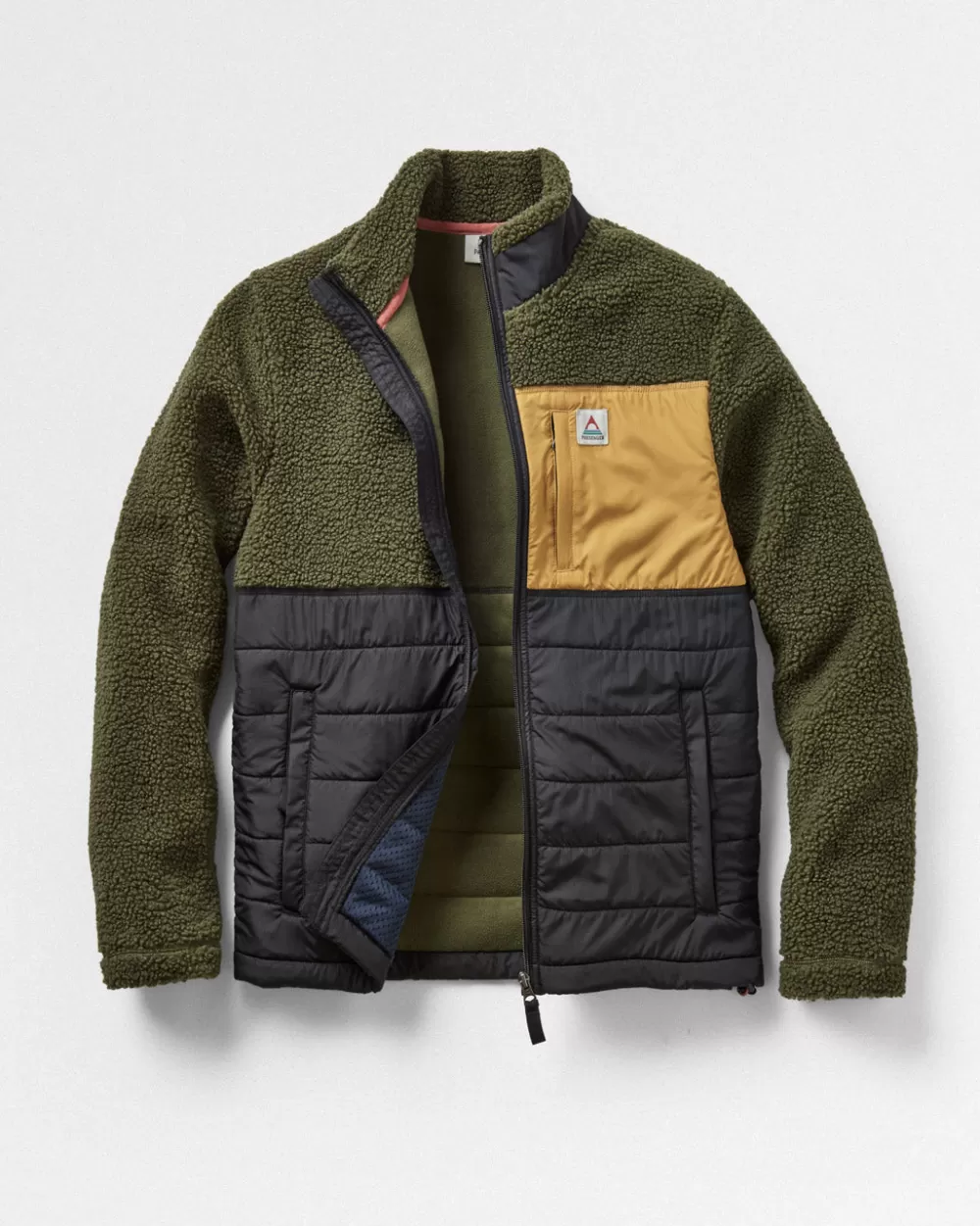 Floris van Bommel Giacca Born Explorer - Fodera Termica in Pile Riciclato con Rivestimento Sherpa Ultra-Morbido