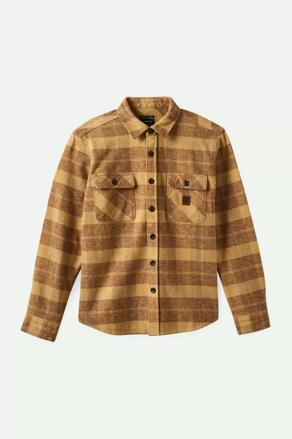 Brixton Bowery Camicie in Flanella Peso Massimo con Bottoni - Maniche Lunghe per Maglioni da Uomo Stile Urbano