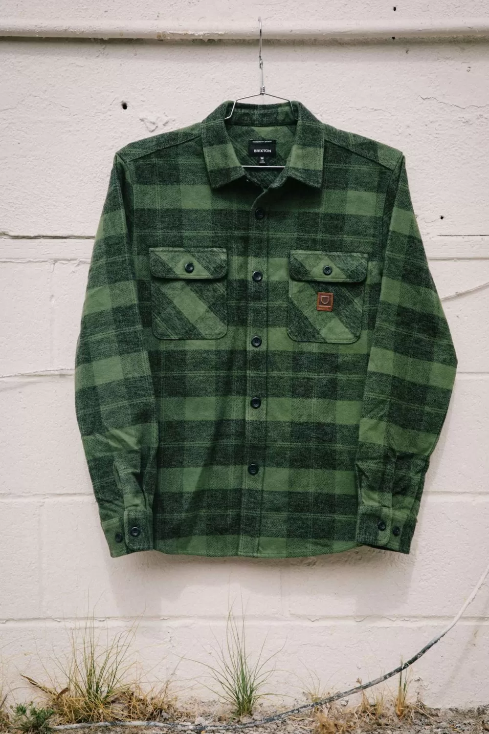 Brixton Bowery - Camicie in Flanella Peso Massimo con Bottoni a Manica Lunga | Tessuto Invernale Avvolgente