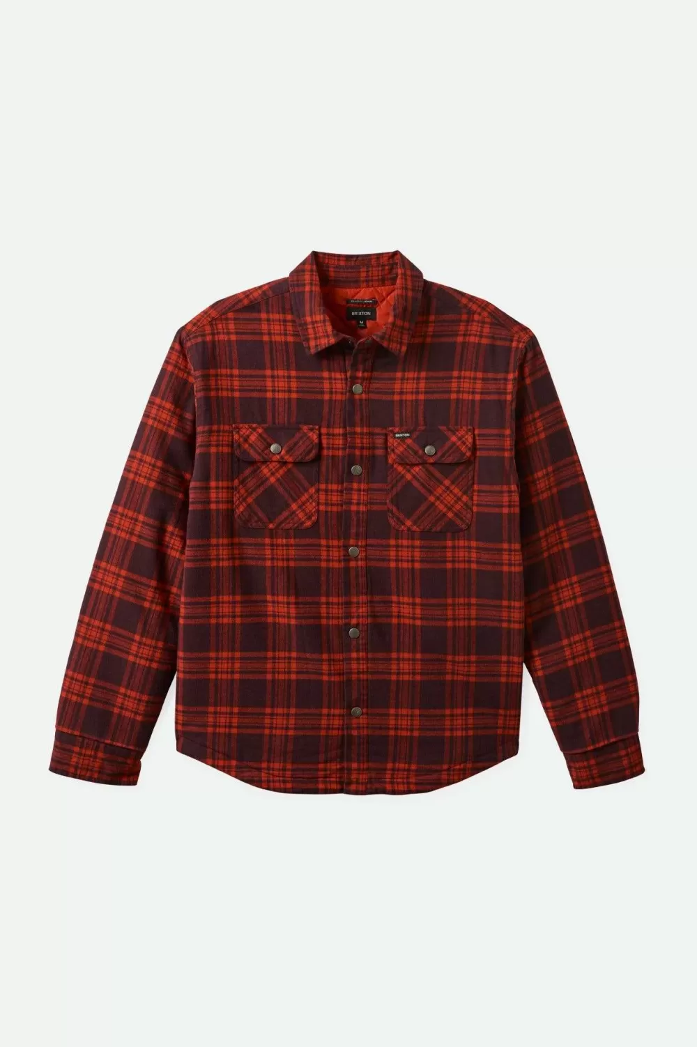 Brixton Bowery Giacca in Flanella Trapuntata con Maniche Lunghe - Modello Classico Autunno/Inverno, Trama Imbottita Premium per Comfort Termico