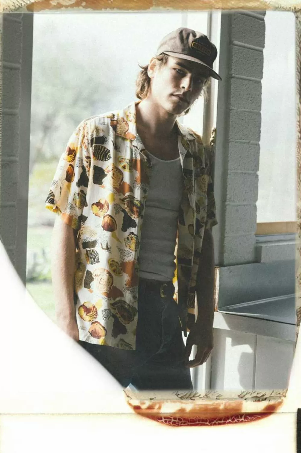 Brixton Bunker - Camicia Camp Collar Primavera/Estate in Tessuto Lavorato con Dettagli Artigianali, Stile Casual per Outdoor e Urbano