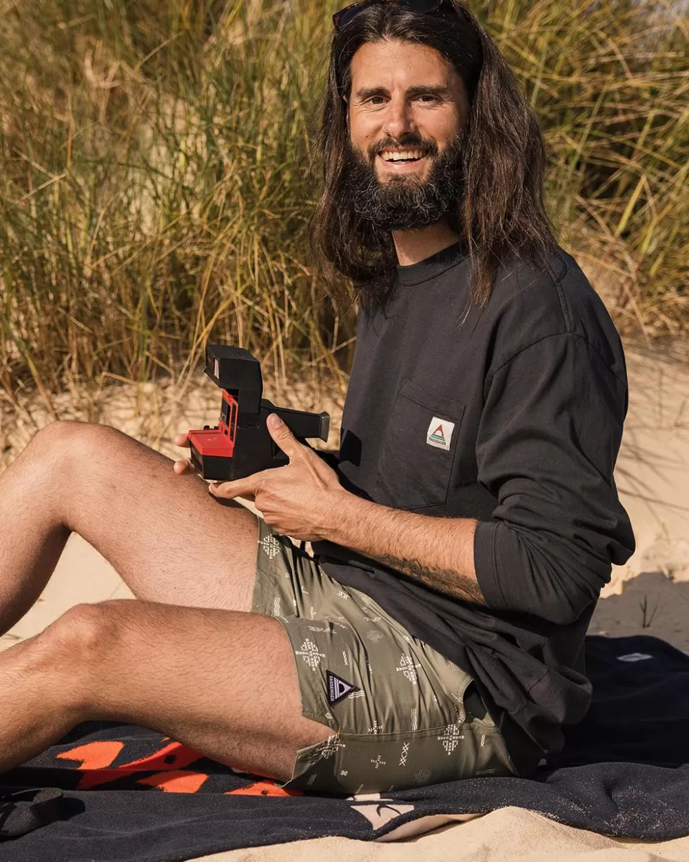 Floris van Bommel Pantaloncini Eco-Friendly California - Costume da Bagno Riciclato Premium con Design Unico