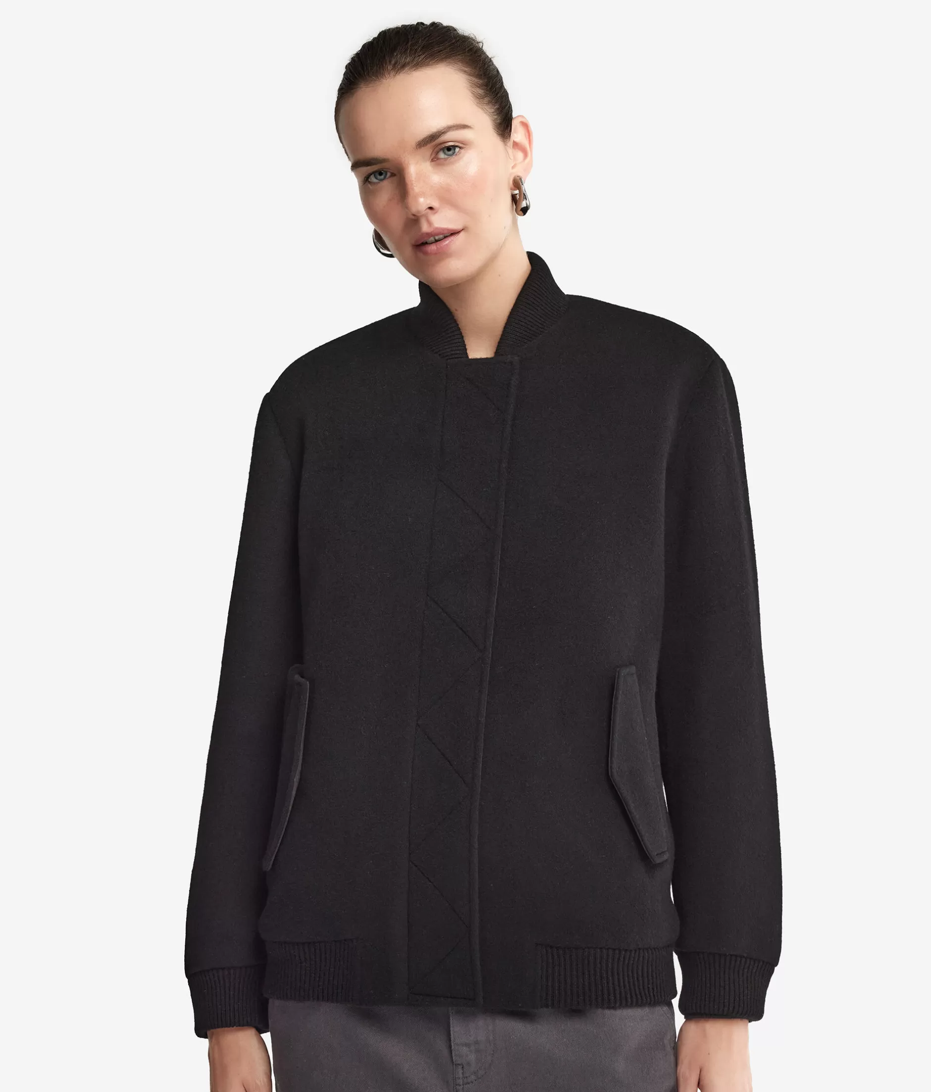 Promozione Esclusiva: Giacca Bomber in Cashmere Falconeri - Nero Elegante, Stile Iconico