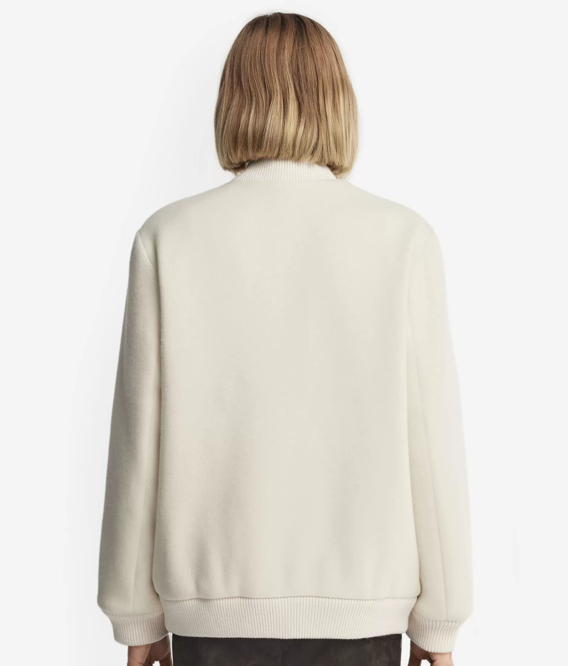 Giacca bomber in puro cashmere Falconeri con dettaglio a fiocco - Bianco elegante detto anche 