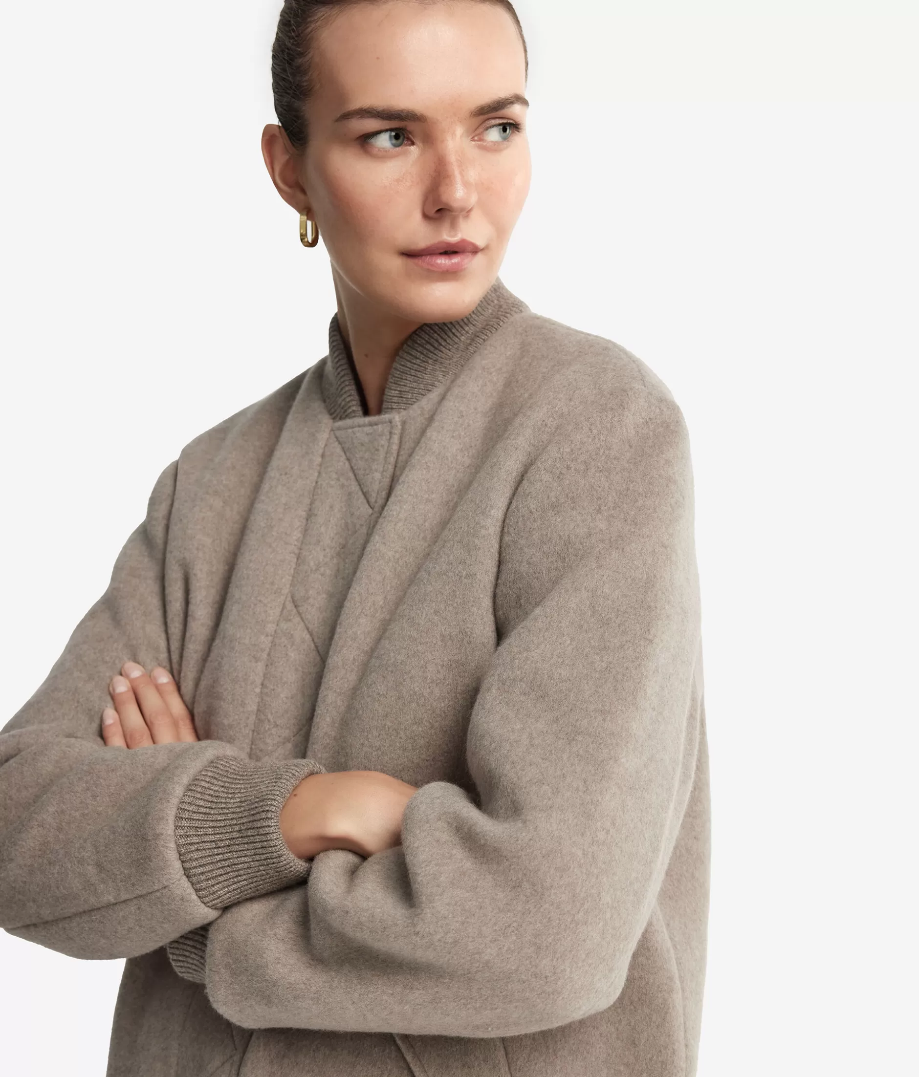 Falconeri Giacca Bomber in Cashmere - Tonalità Naturale con Sconto Esclusivo | Comfort Elegante Autunno 2023