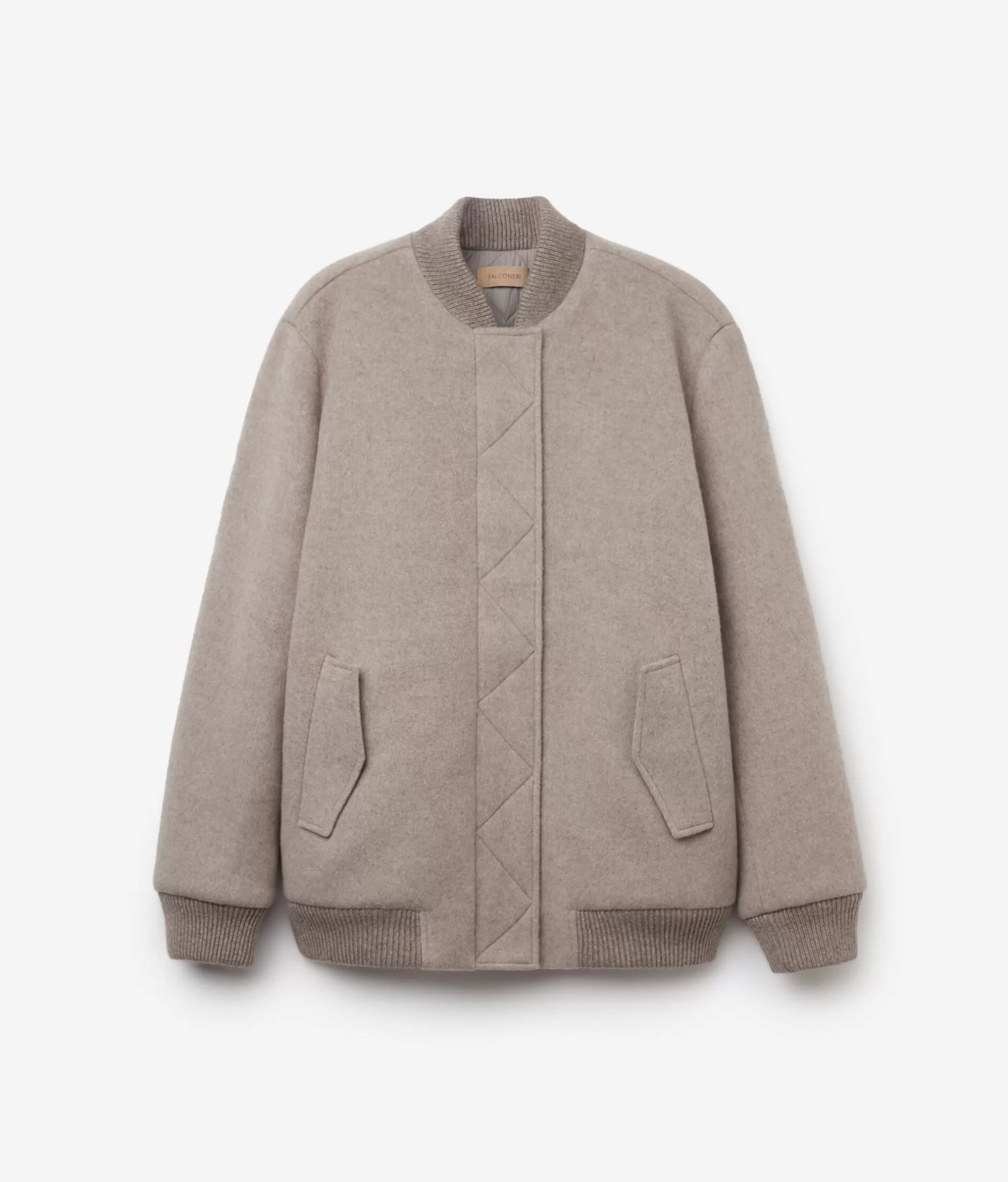 Falconeri Giacca Bomber in Cashmere - Tonalità Naturale con Sconto Esclusivo | Comfort Elegante Autunno 2023