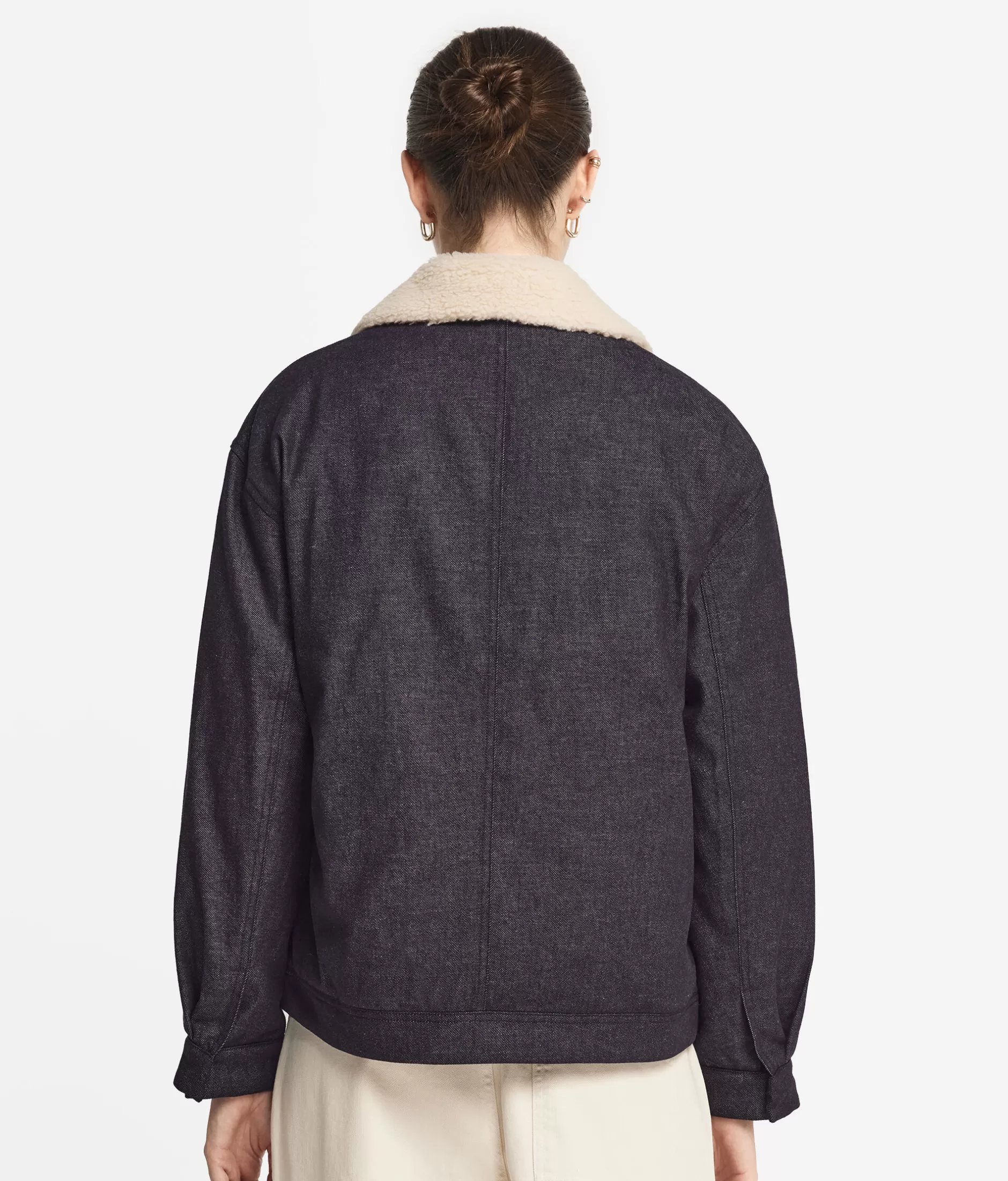 Falconeri Giacca Corta in Denim Cashmere Nero Mod.9048 - Prezzo Accessibile, Tessuto Naturale per Stile Casual Comodo