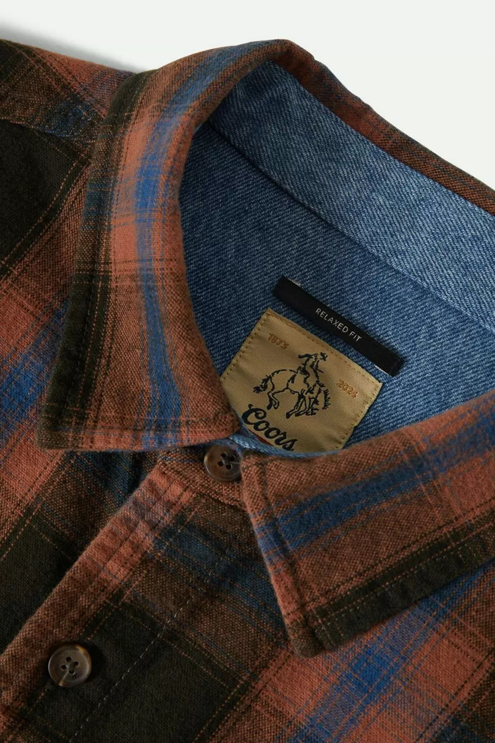 Brixton Coors Colt Camicia in Flanella con Manica Lunga - Bottoni Frontali e Design Classico per Tutto il Giorno

（：，，，