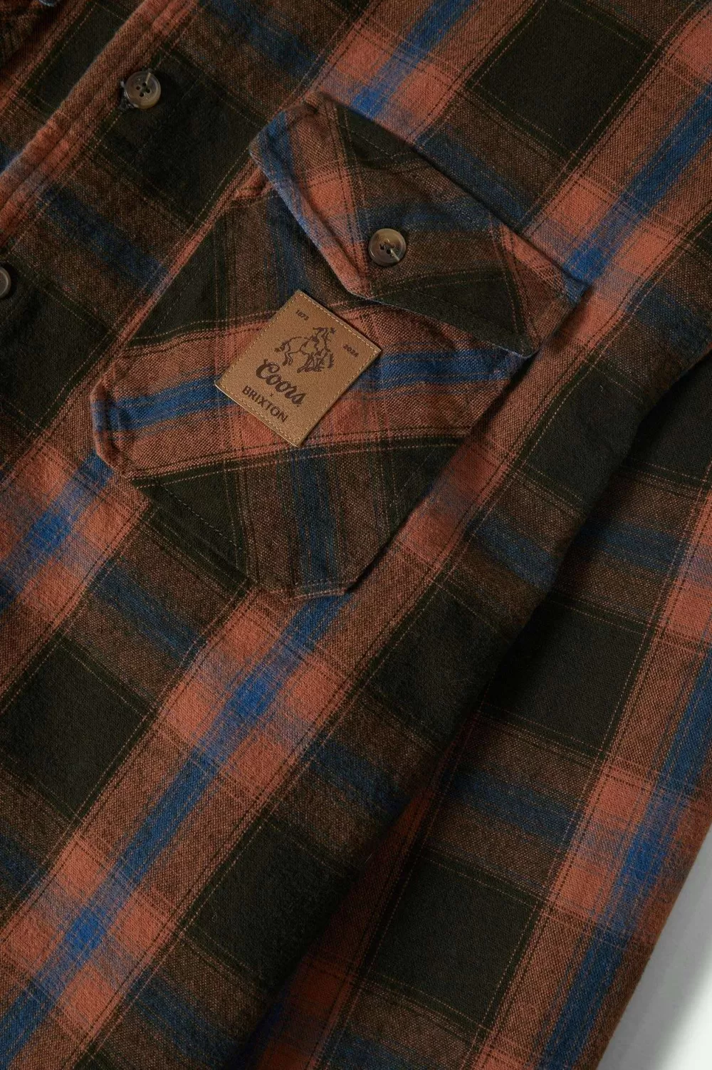 Brixton Coors Colt Camicia in Flanella con Manica Lunga - Bottoni Frontali e Design Classico per Tutto il Giorno

（：，，，
