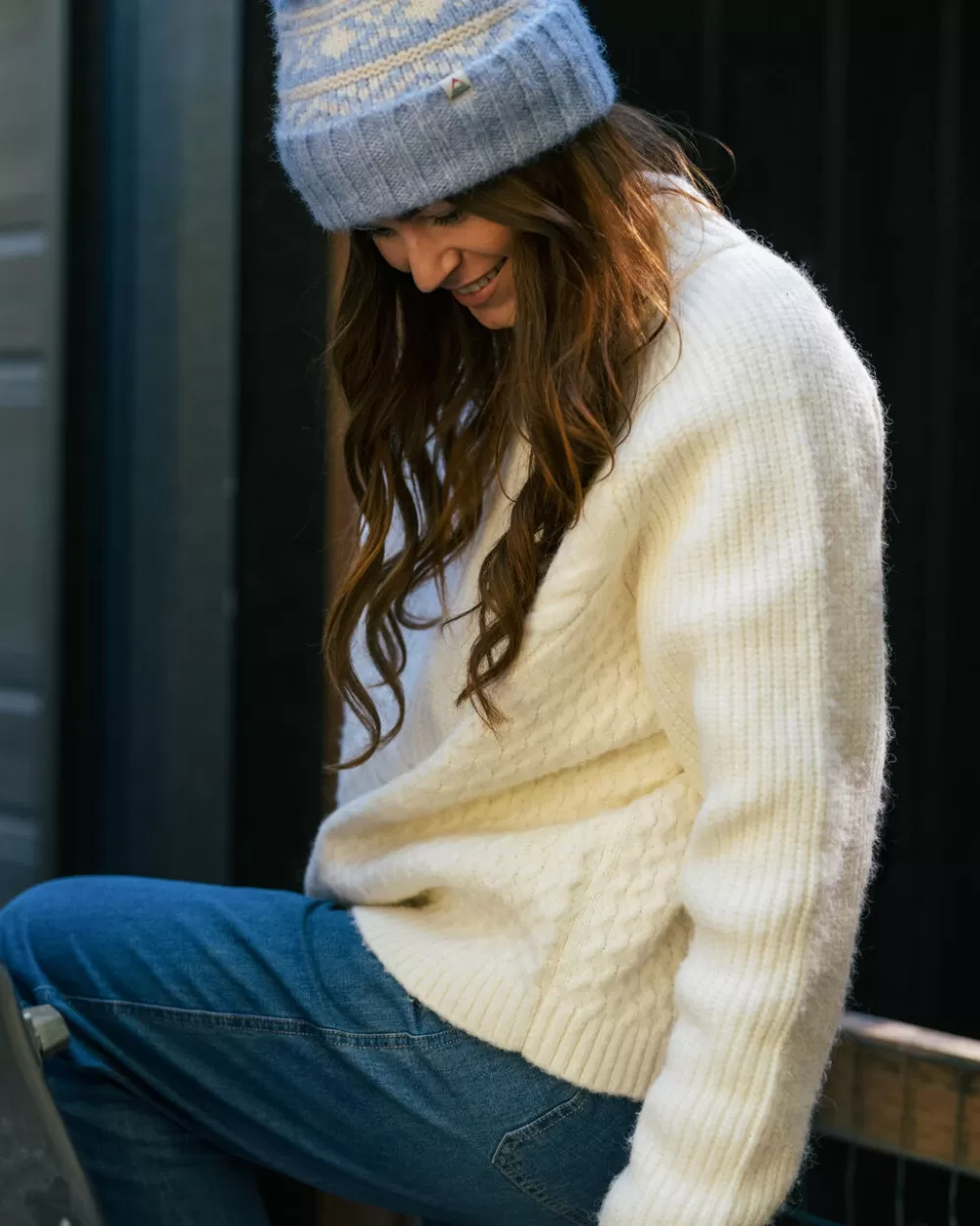 Maglione Morbido Donna con Fantasia a Trecce, Tessuto Ecologico – Ideale per Stile Casual e Caldo Invernale