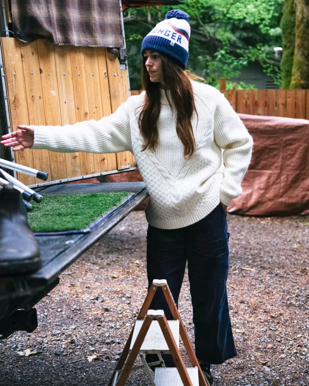 Maglione Morbido Donna con Fantasia a Trecce, Tessuto Ecologico – Ideale per Stile Casual e Caldo Invernale