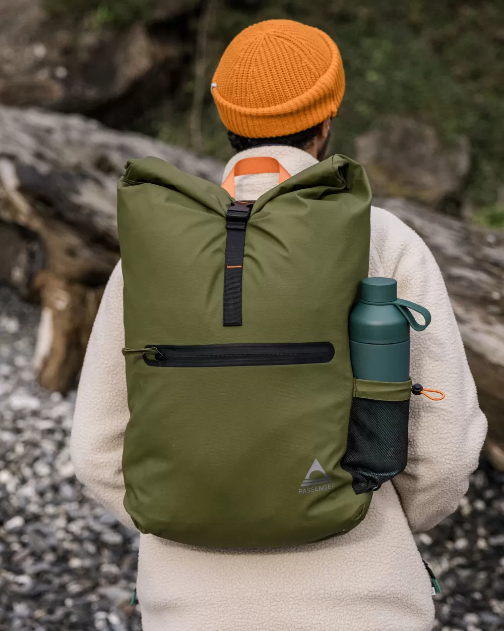 Floris van Bommel® Zaino Urbano Roll Top - Modello Unisex Impermeabile con Design Ergonomico, Capienza 25L per Viaggi e Escursioni, Tracolla Regolabile in Fibra Riciclata