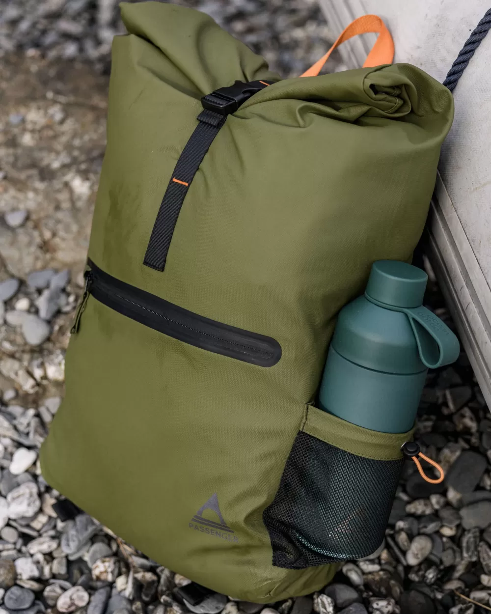 Floris van Bommel® Zaino Urbano Roll Top - Modello Unisex Impermeabile con Design Ergonomico, Capienza 25L per Viaggi e Escursioni, Tracolla Regolabile in Fibra Riciclata