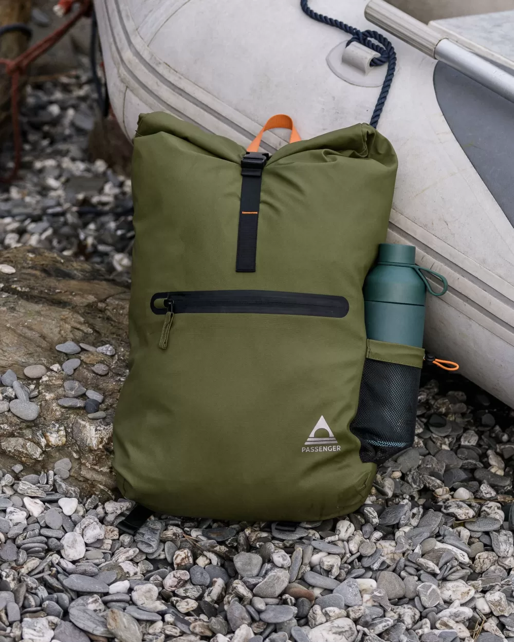 Floris van Bommel® Zaino Urbano Roll Top - Modello Unisex Impermeabile con Design Ergonomico, Capienza 25L per Viaggi e Escursioni, Tracolla Regolabile in Fibra Riciclata