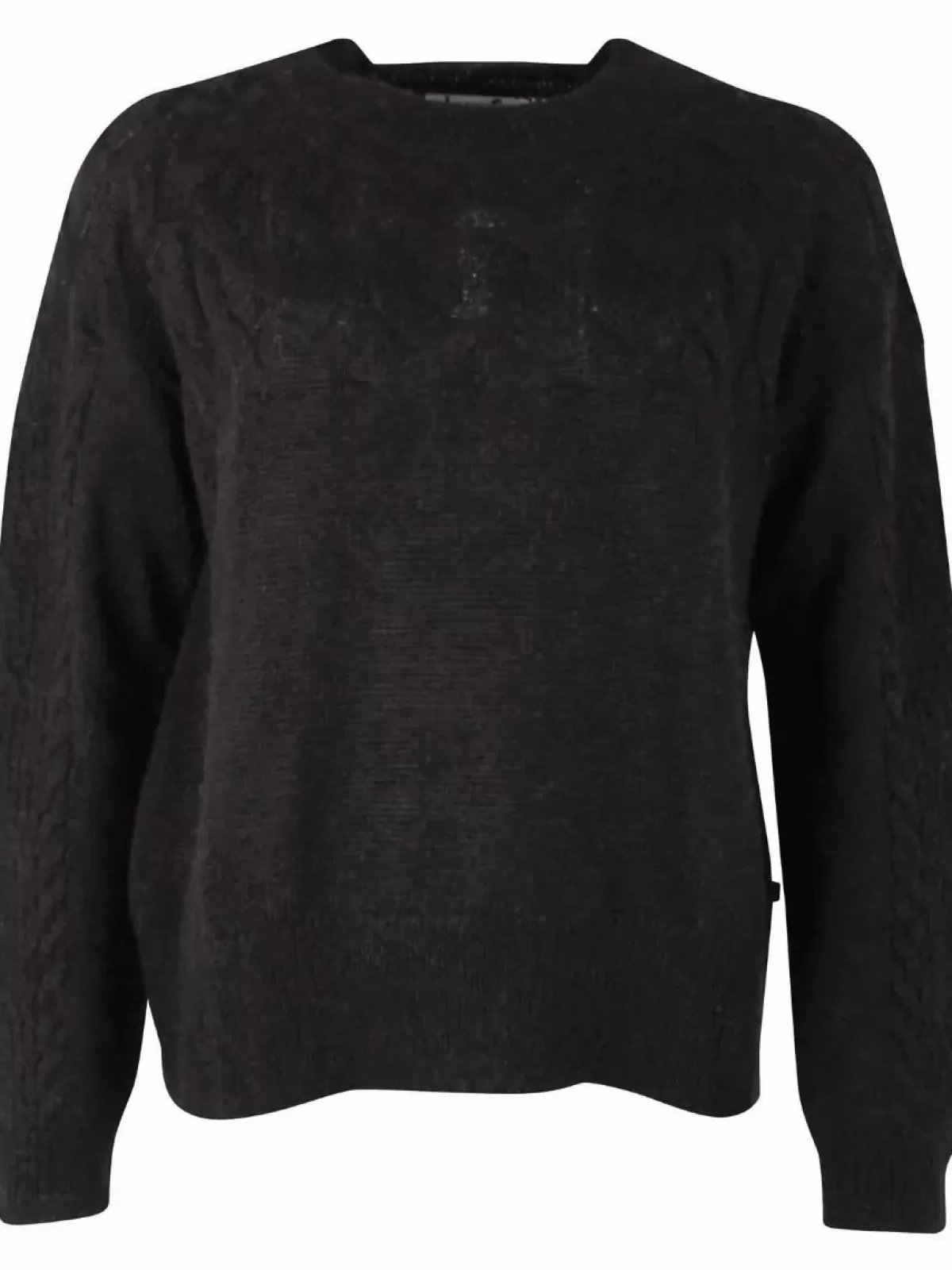 Maglione Donna Danefa - Danaarluk Nero Lavorato a Mano, Morbidissimo in Lana Merino per Inverno