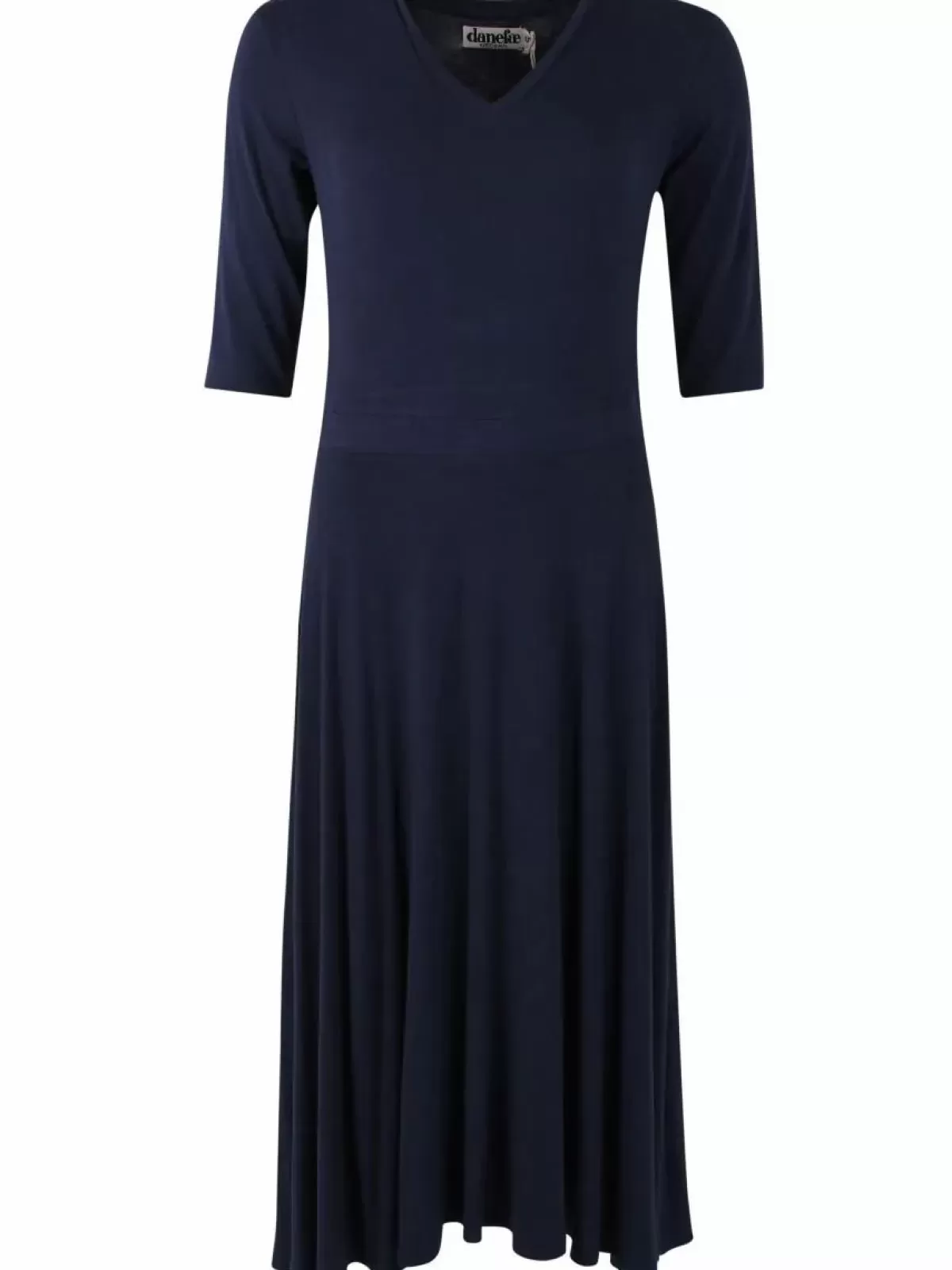 Abito Elegante in Viscosa Blu Notte di Danandersen - Collezione Dame Danefæ