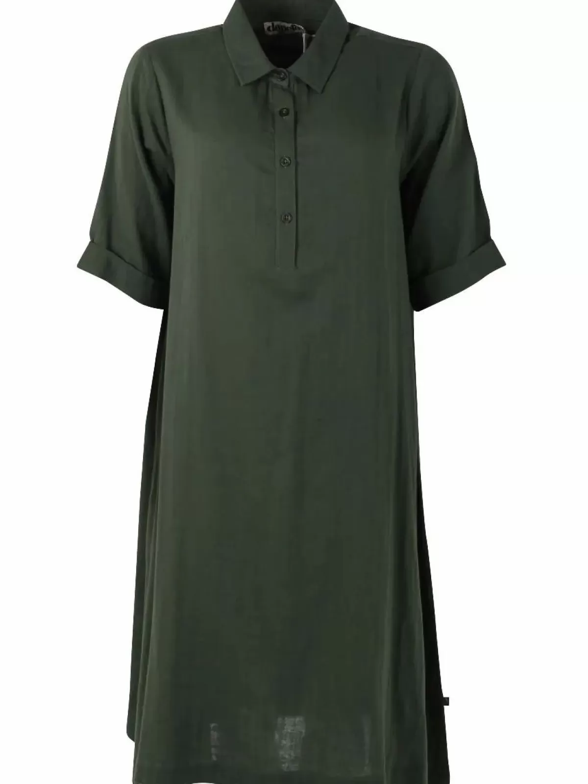 Dame Danefæ - Abito Casual in Tessuto Militare Verde Scuro con Taglio Oversize
