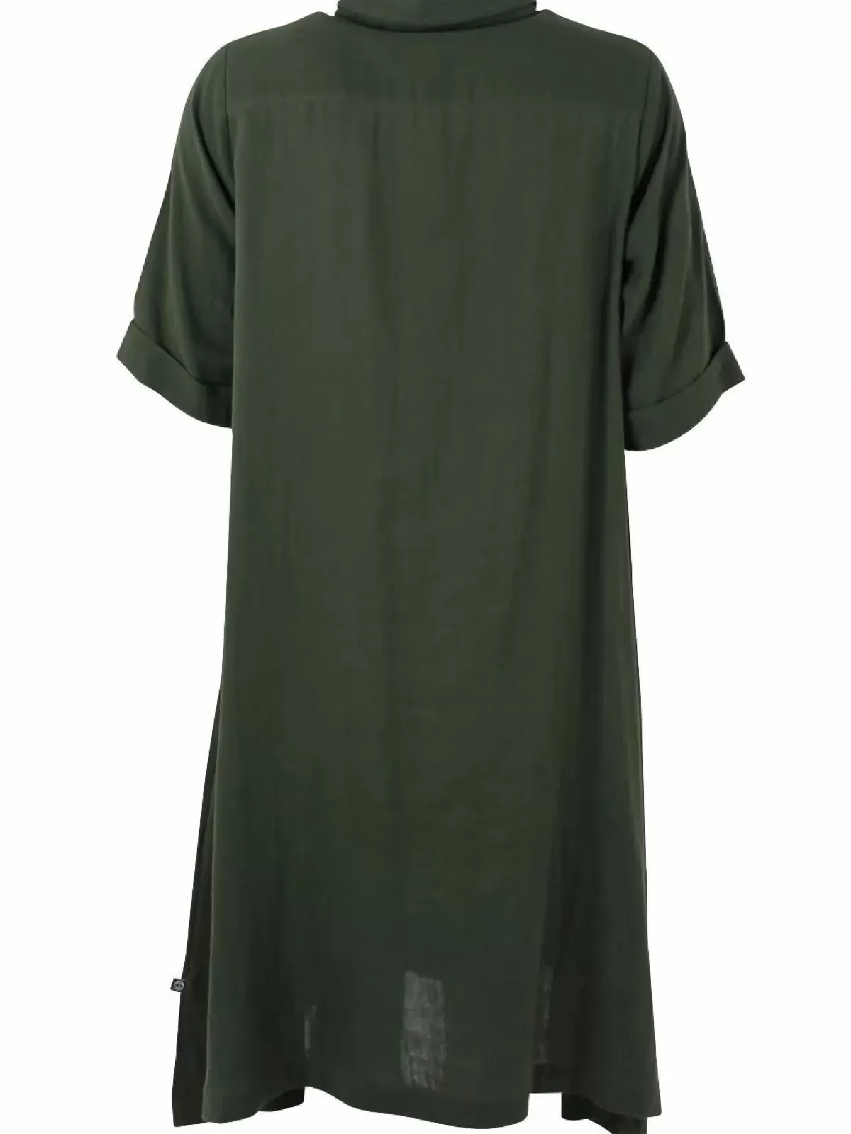 Dame Danefæ - Abito Casual in Tessuto Militare Verde Scuro con Taglio Oversize