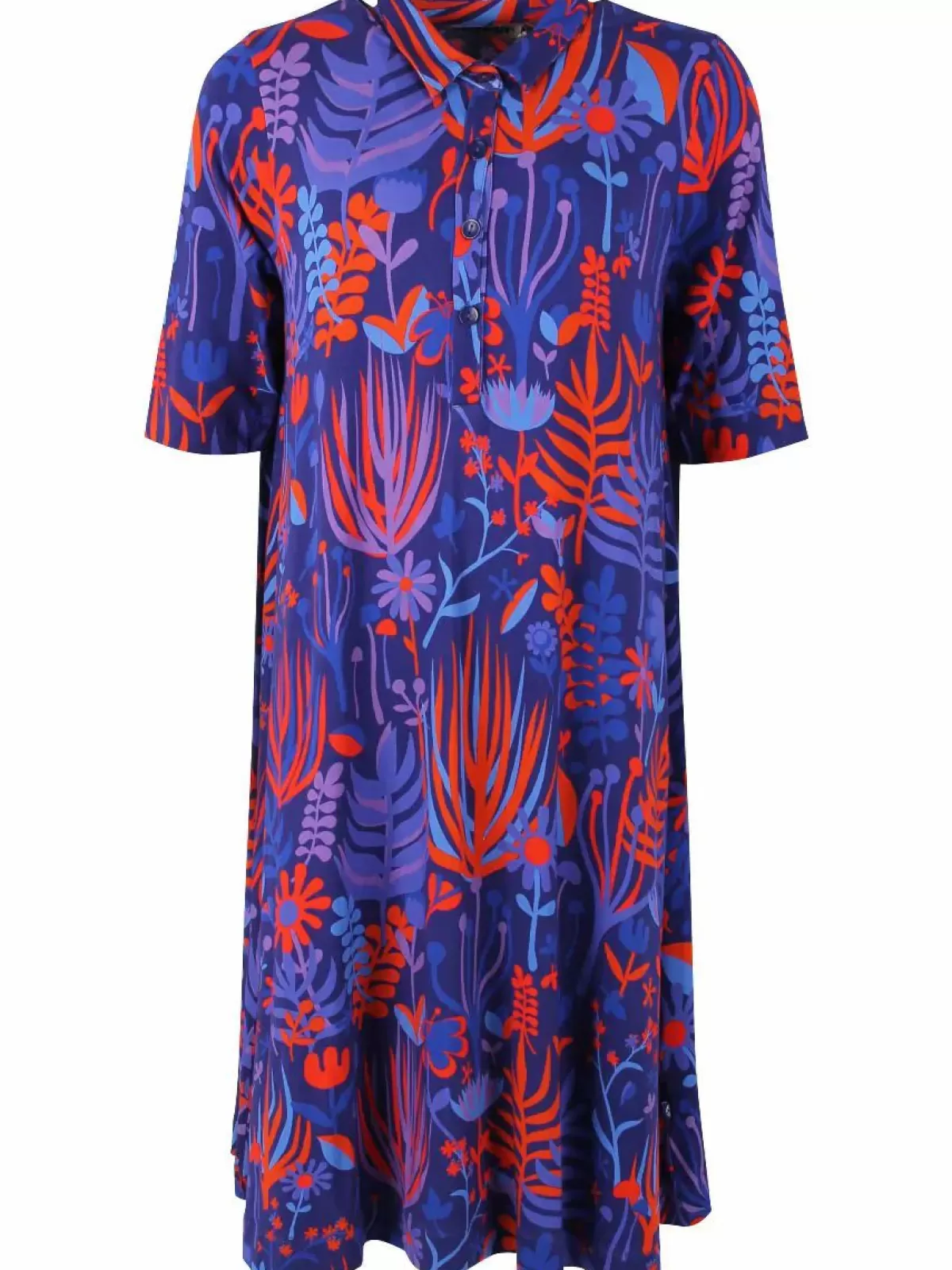 Abito Casual in Viscosa Dananemone Blu Marino Scuro - Collezione Walkabout by Dame Danefæ