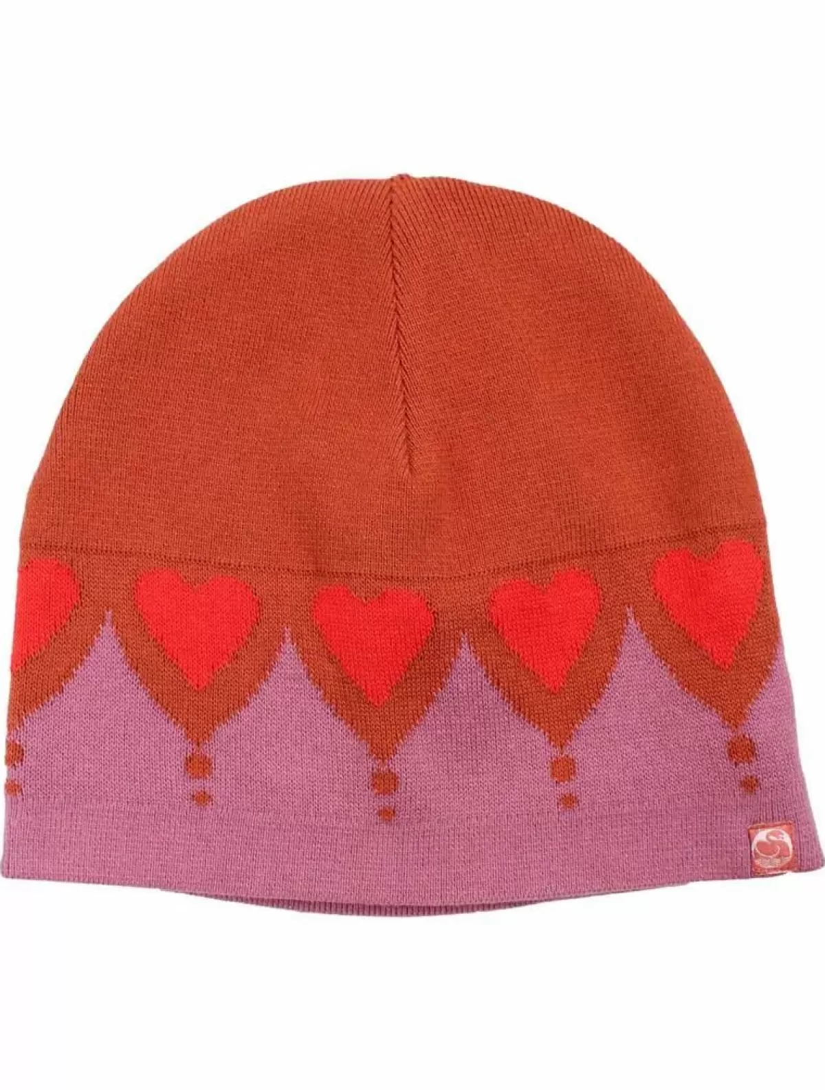 Berretto Invernale Danefæ Carmen - Cappello Unisex in Maglina Morbida con Tonalità Ruggine e Riflessi Rosa Antico, Ideale per Stile Casual Elegante