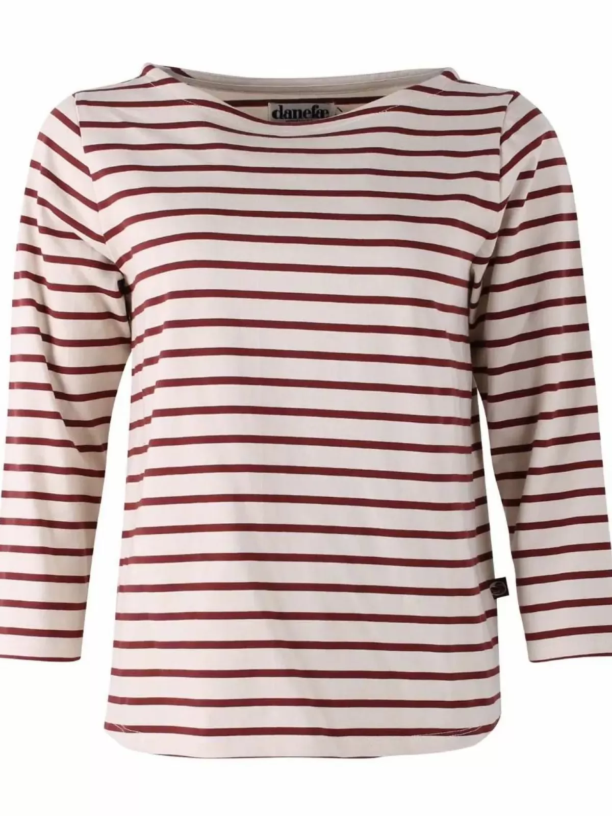Maglietta Unisex in Cotone Spesso Dame Danefa Danecarribean - Bicolore Grigio Cenere/Bordeaux