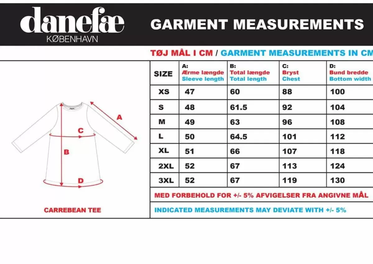 Maglietta Comoda Dane Caribica - Tessuto Cotton Spesso in Ghiaccio e Gesso