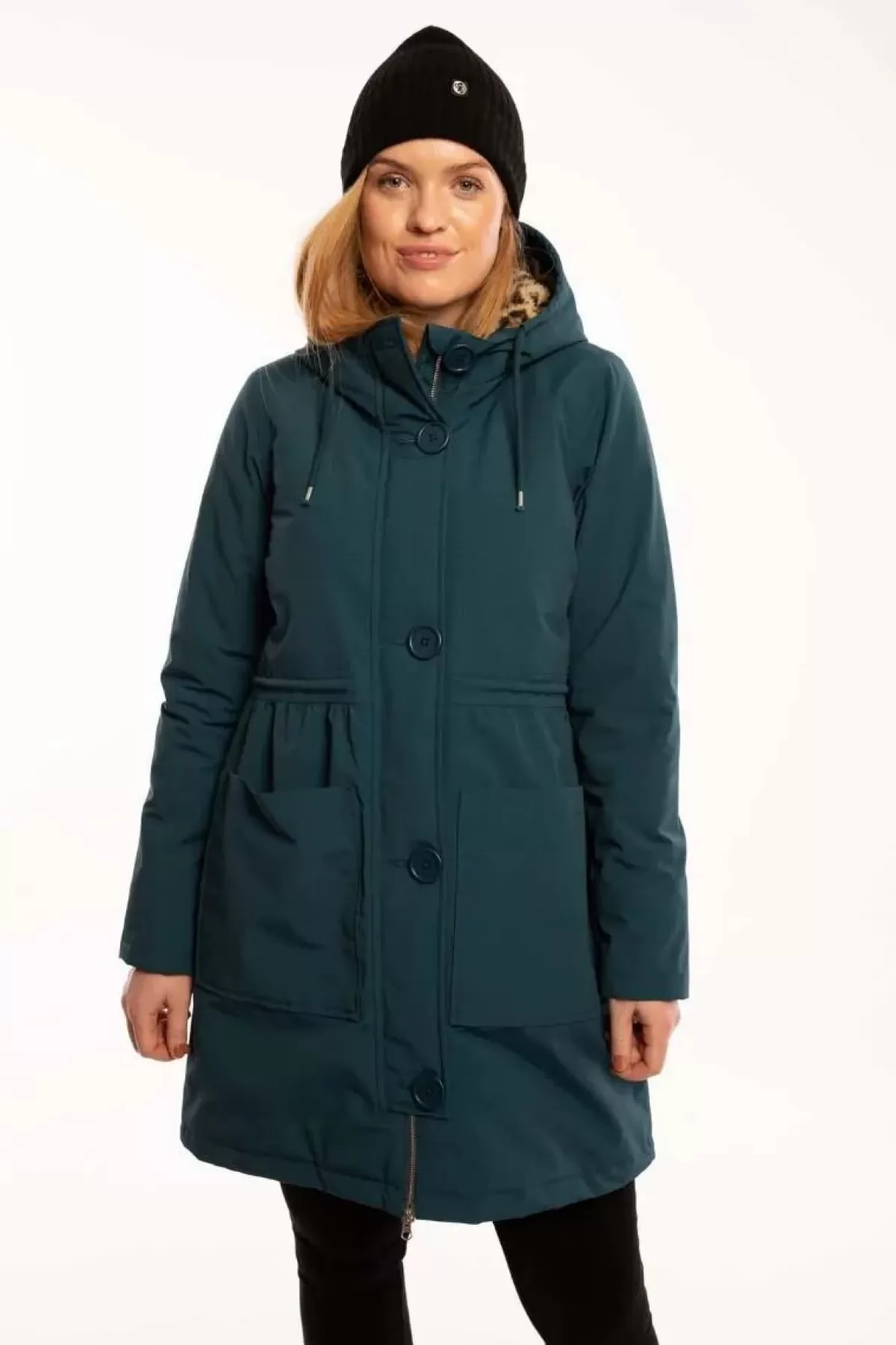 DaneCorgi by Dame Danefæ - Giacca termica invernale color cenere azzurro con rivestimento antipioggia