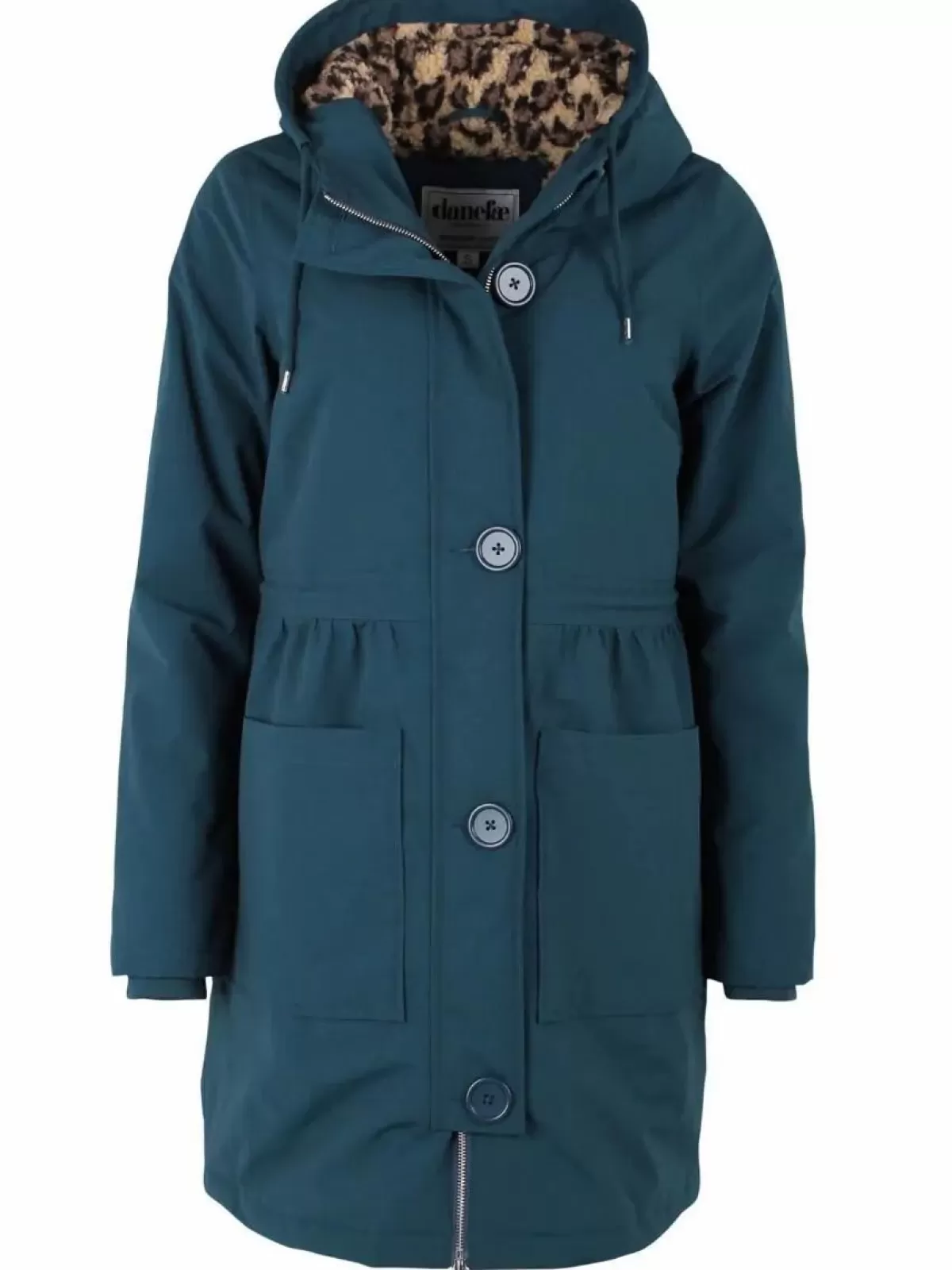 DaneCorgi by Dame Danefæ - Giacca termica invernale color cenere azzurro con rivestimento antipioggia