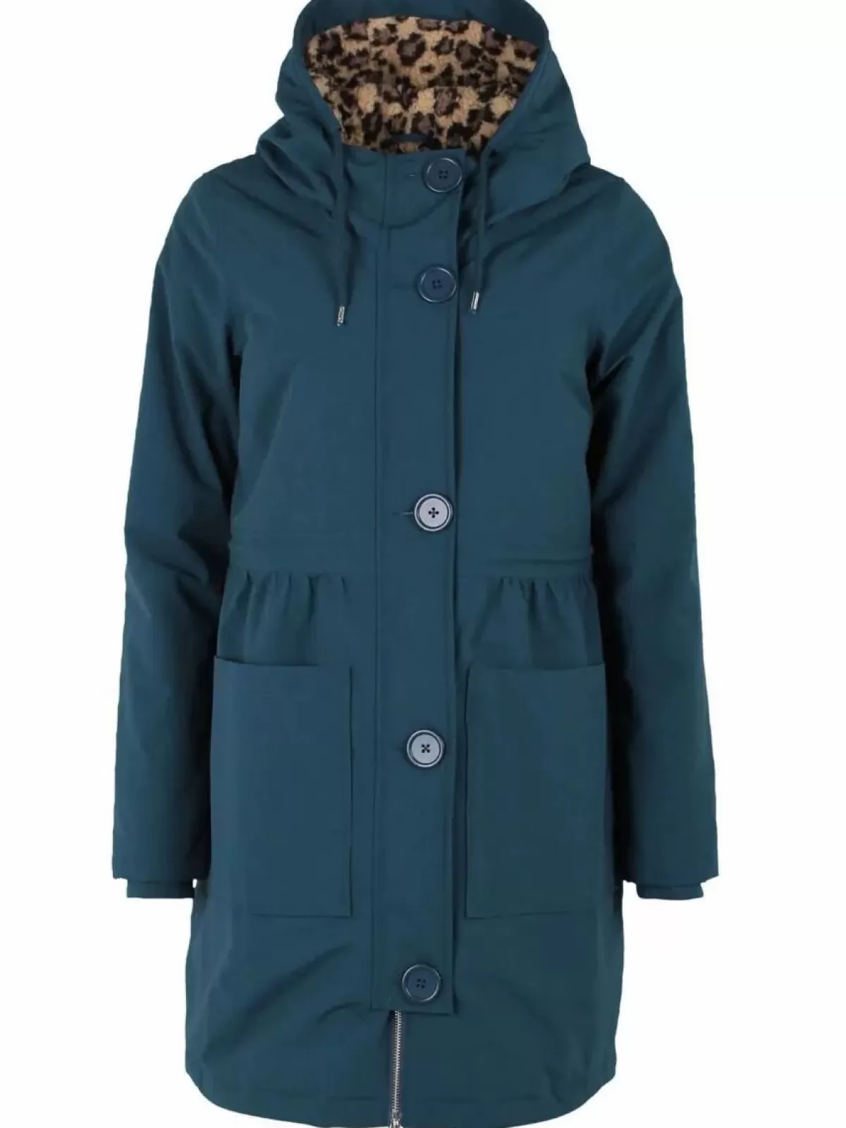 DaneCorgi by Dame Danefæ - Giacca termica invernale color cenere azzurro con rivestimento antipioggia