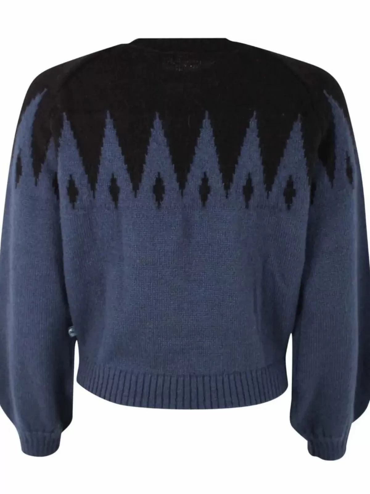 Maglione Elegante in Lana Danefæ con Decorazioni a Cristallo - Fantastico Design Unisex Nero/Blu Marino