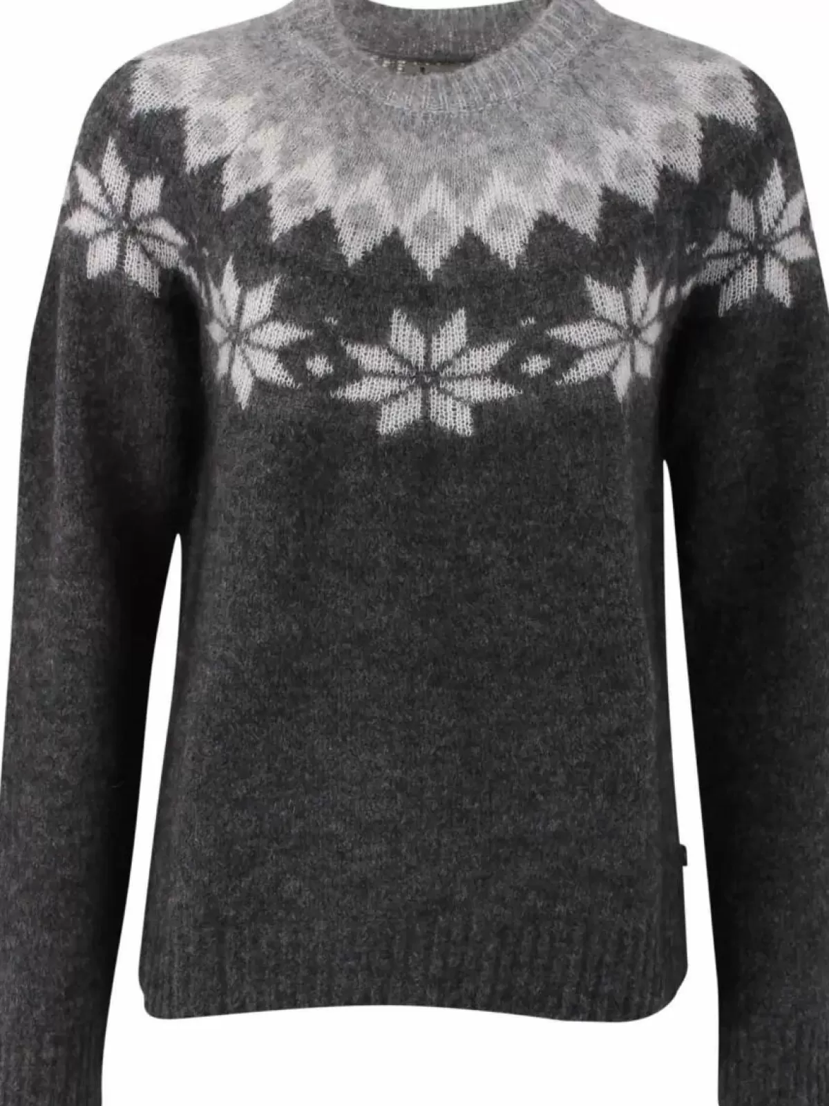 Maglione Moderno in Lana Merino Grigio Antracite Melange di Dame Danefæ