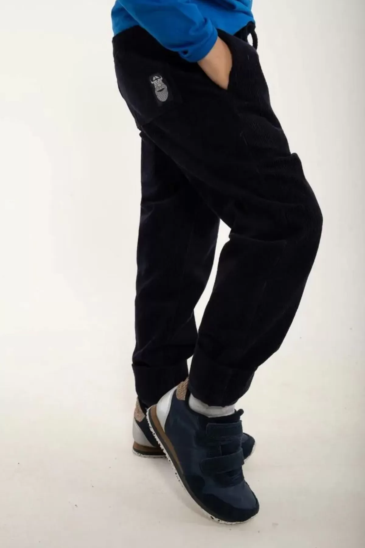Børn Danefæ - Pantalone in Velluto a Coste Danefrede, Blu Marino Scuro - Modello Classico e Comodo per Tutto il Giorno