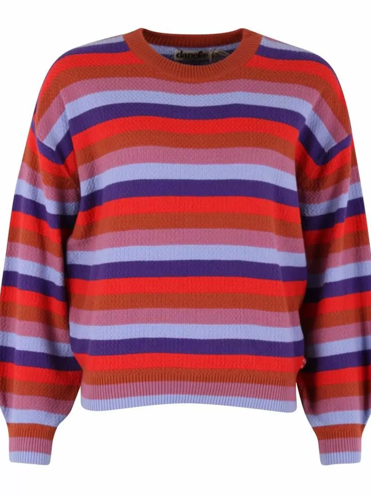 Dame Danefæ Maglione Elegante in Lavorazione a Maglia - Fantasia Multicolore con Tinta Unica, Confezione Danegold Perla
