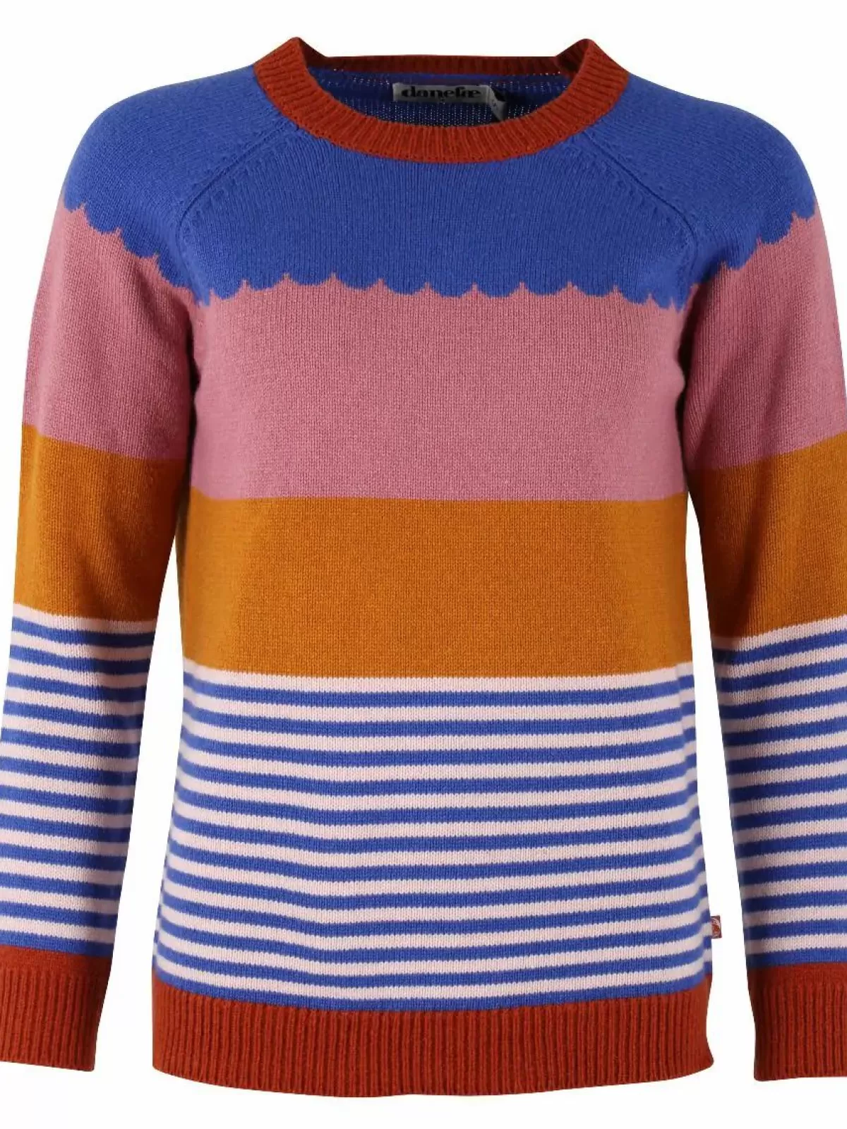 Maglione in Lana Dame Danefæ con Motivo Felice - Caldo Morbido Stile Scandinavo, Design Moderno per Comfort Giornaliero