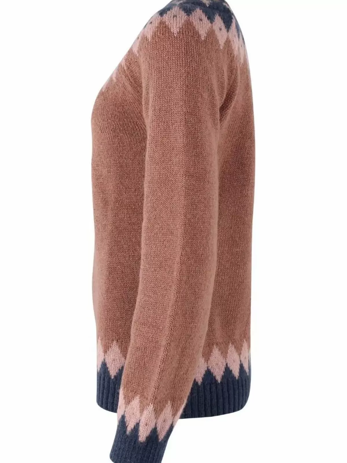 Maglione casual in Mohair Danehot Stove - Rosa Sabbia, Rosa Polvere e Blu Marino - Design confortevole Dame Danefæ