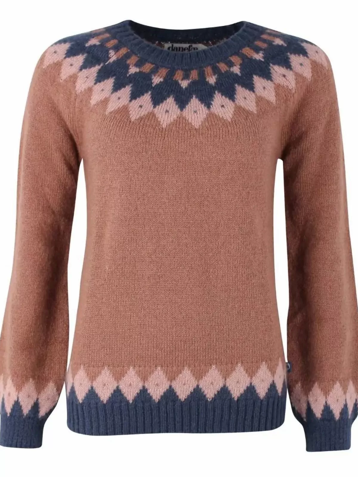 Maglione casual in Mohair Danehot Stove - Rosa Sabbia, Rosa Polvere e Blu Marino - Design confortevole Dame Danefæ