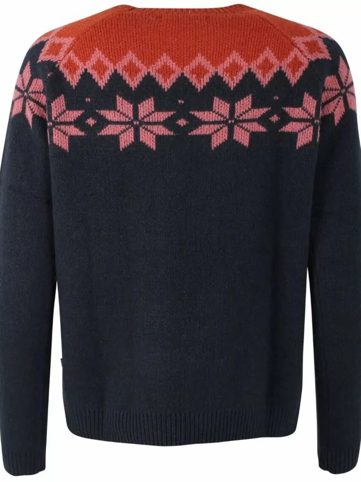 Maglione in Lana Danehytte di Dame Danefæ - Calda Coperta Invernale in Blu Scuro, Rosa Antico e Rosso Mattone