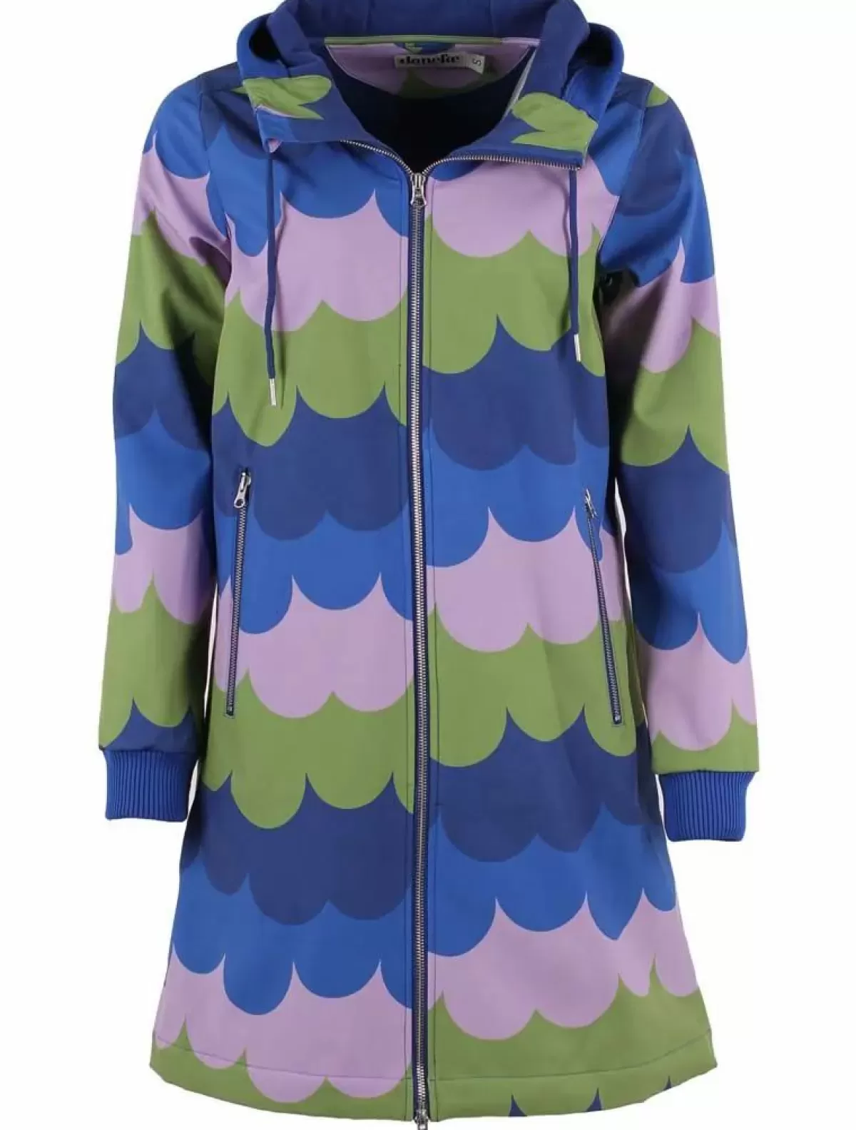 Dame Danefæ Danejane Giacca Softshell - Verde Oliva/Viola Chiaro con Effetto Nuvole Soffici