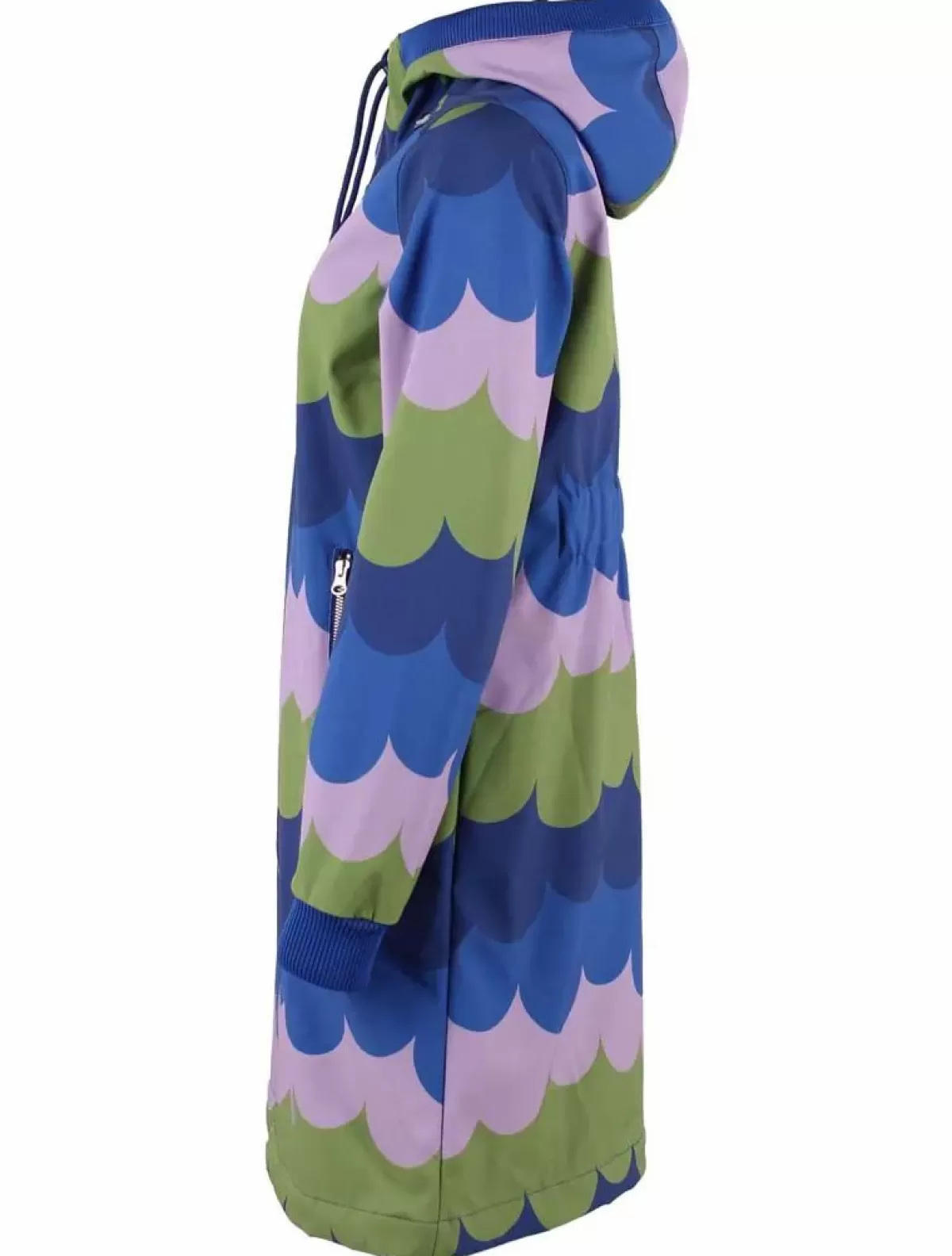 Dame Danefæ Danejane Giacca Softshell - Verde Oliva/Viola Chiaro con Effetto Nuvole Soffici