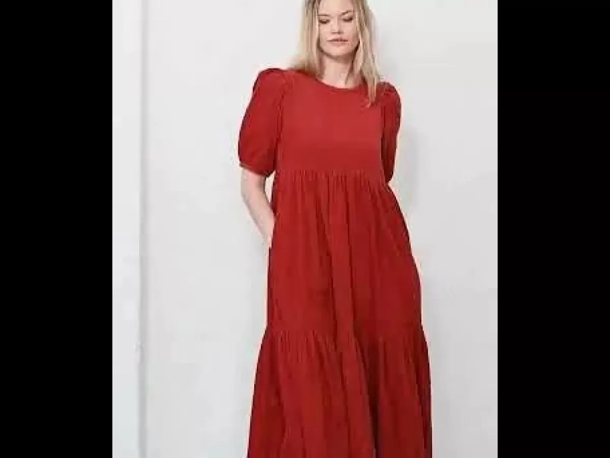 Dame Danefæ Danejuli - Abito in Tweed Elegante Rosa Antico con Scollo a V e Linea Femminile