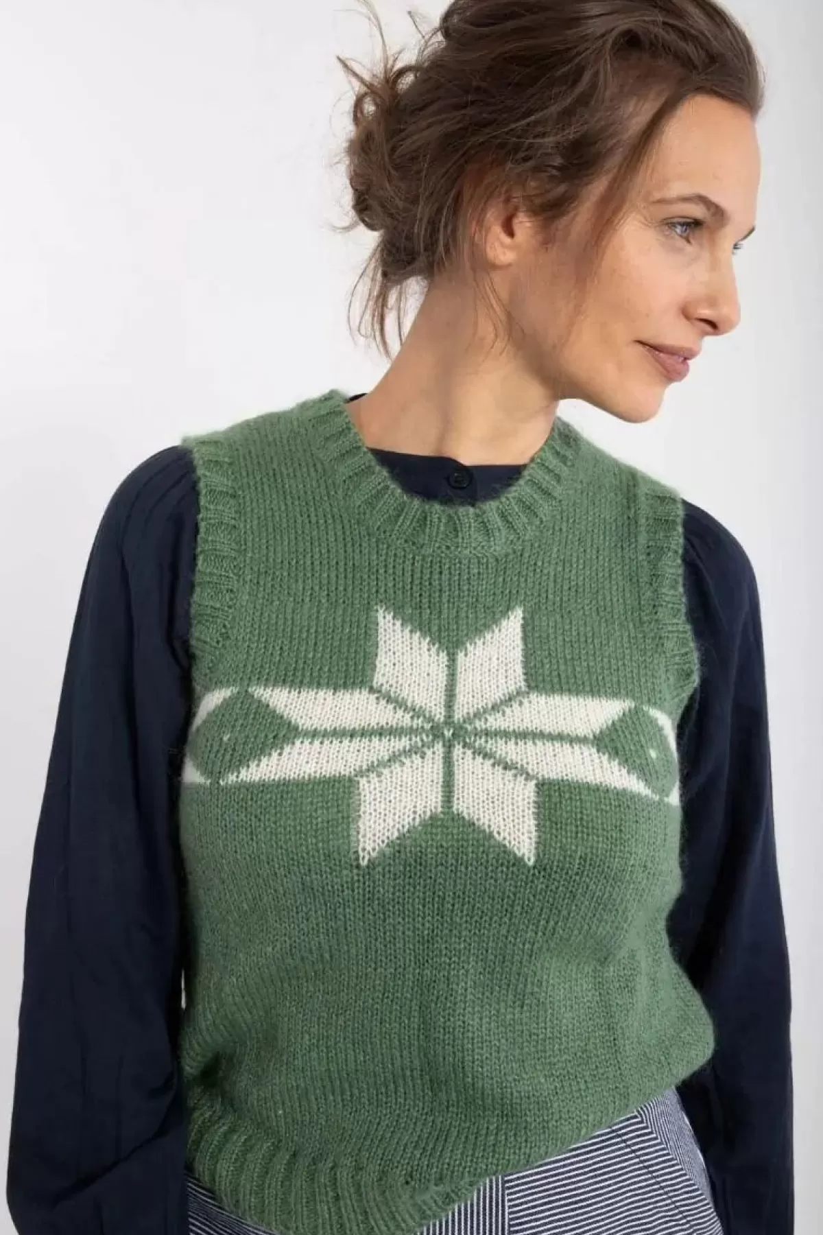 Danefæ Giubbotto Leggero in Tonalità Cachi Chiaro con Rifiniture Cremose - Modello Flakes Vest per Stile Casual e Outdoor