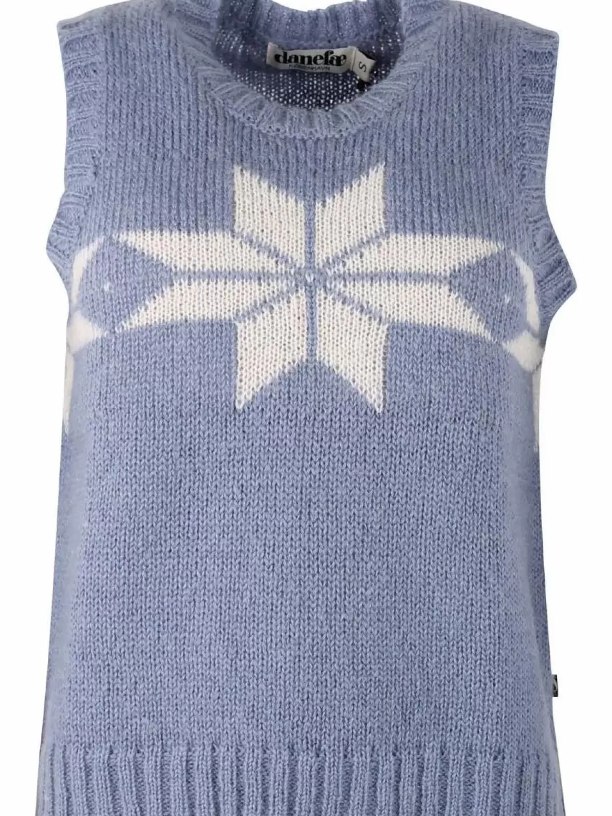 Maglia Elegante in Tessuto Floccato - Comfort e Stile in Tonalità Gesso Porcelain | Danefæ Daneklaksvik Collection